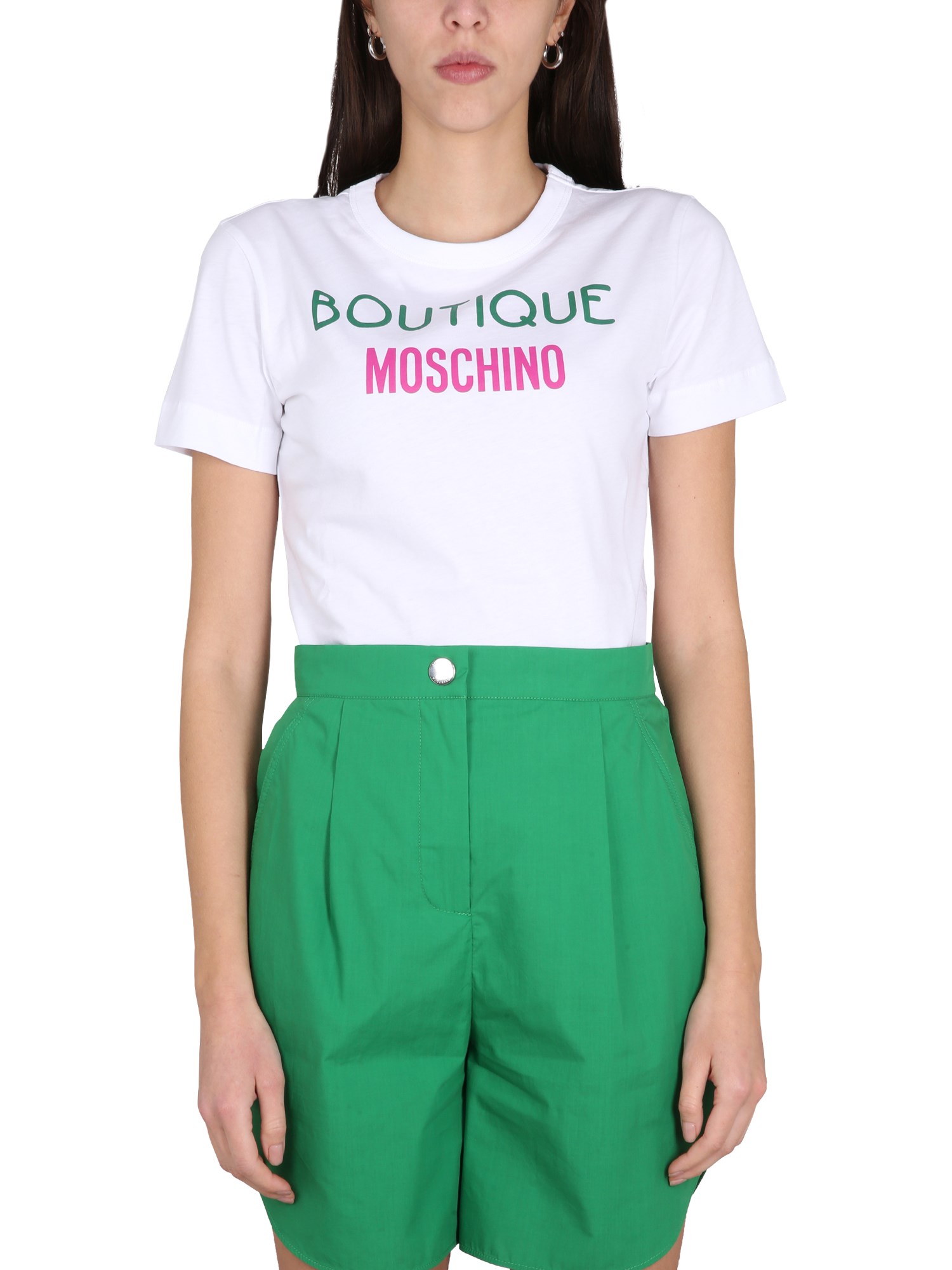 Boutique Moschino boutique moschino crewneck t-shirt with logo