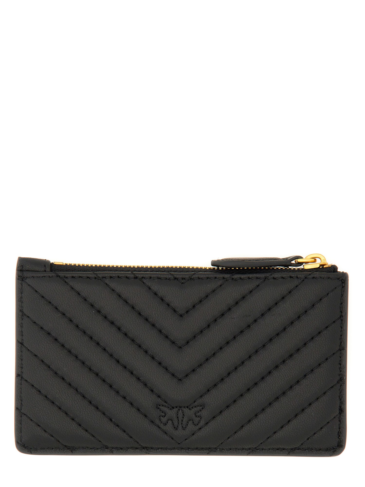 Pinko pinko leather card holder