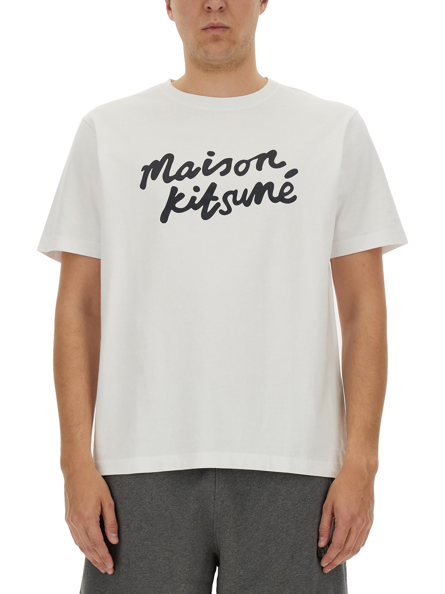 Maison Kitsuné maison kitsuné logo print t-shirt