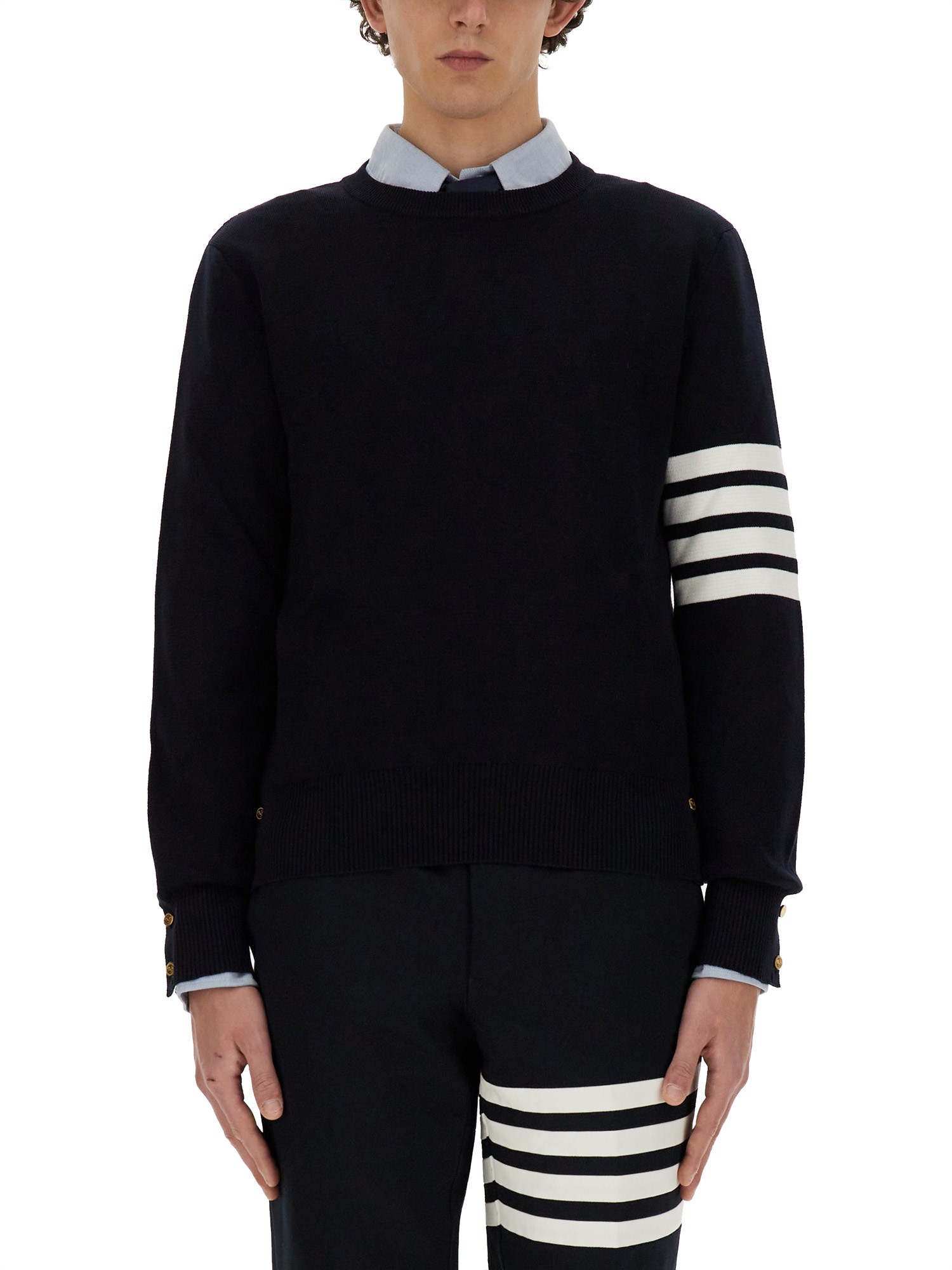 Thom Browne thom browne 4bar stripe inlay mesh