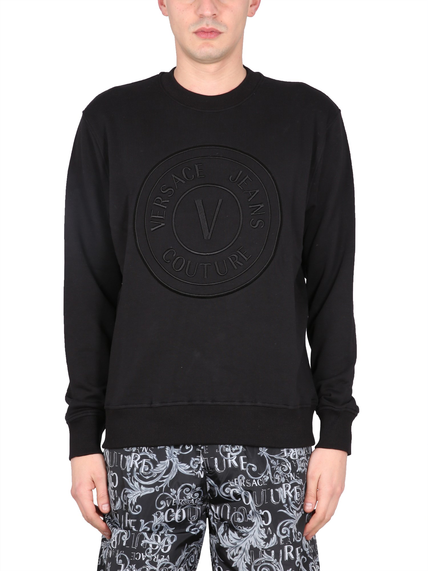 Versace Jeans Couture versace jeans couture sweatshirt with logo embroidery