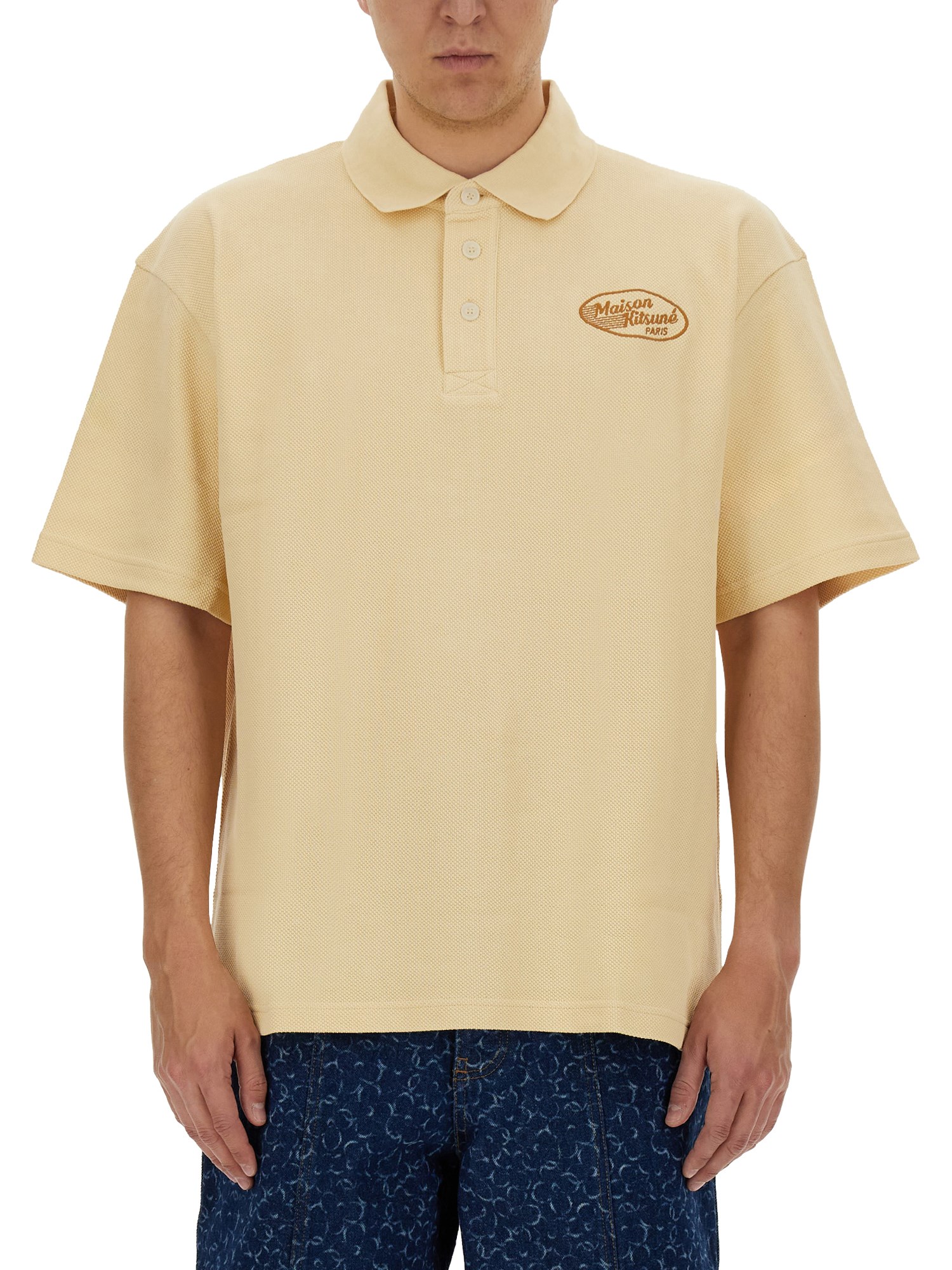 Maison Kitsuné maison kitsuné oversize polo.