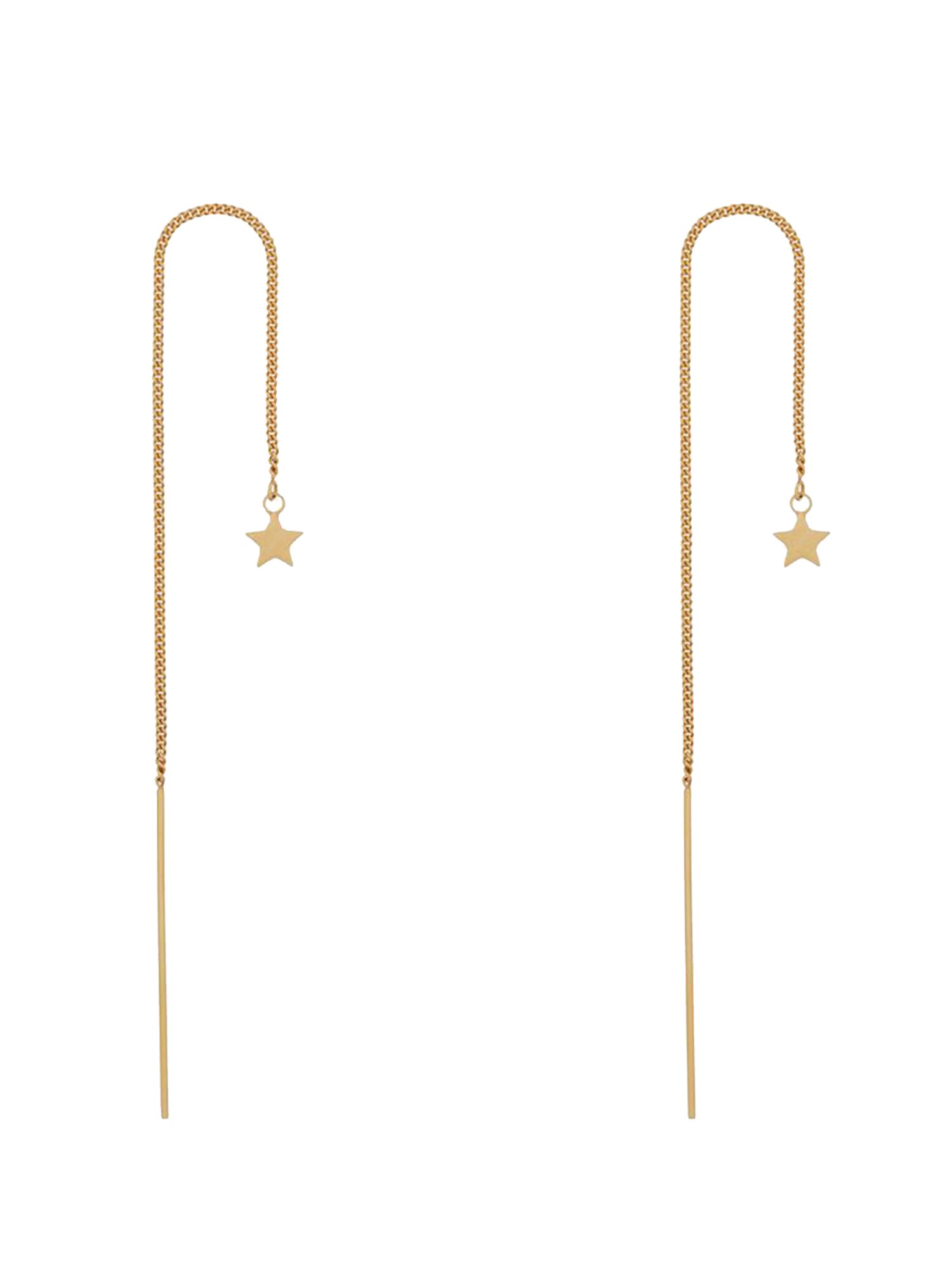 Saint Laurent saint laurent long chain and star earrings