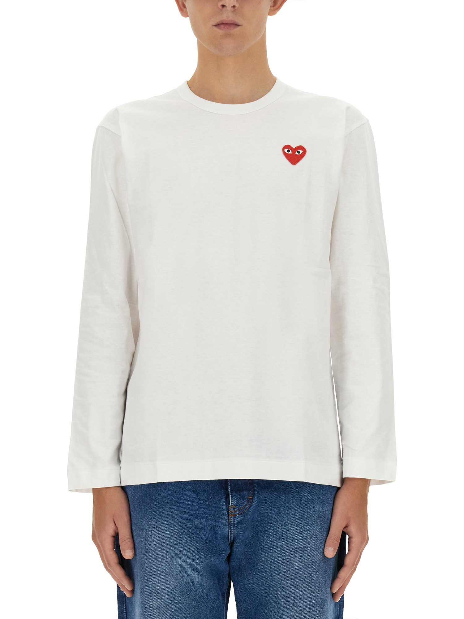 Comme Des Garçons Play comme des garcons play t-shirt with logo embroidery