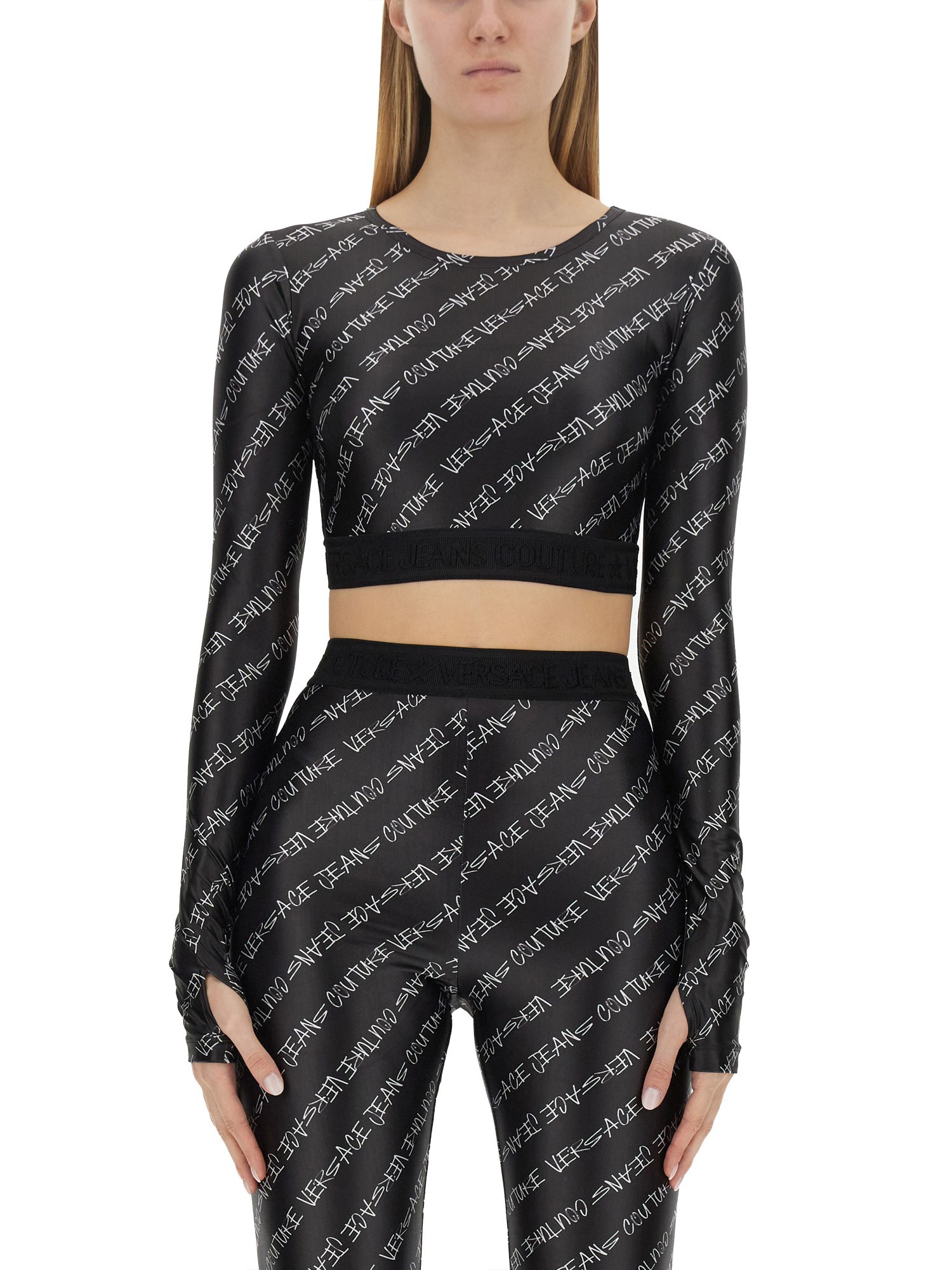 Versace Jeans Couture versace jeans couture signature cropped top