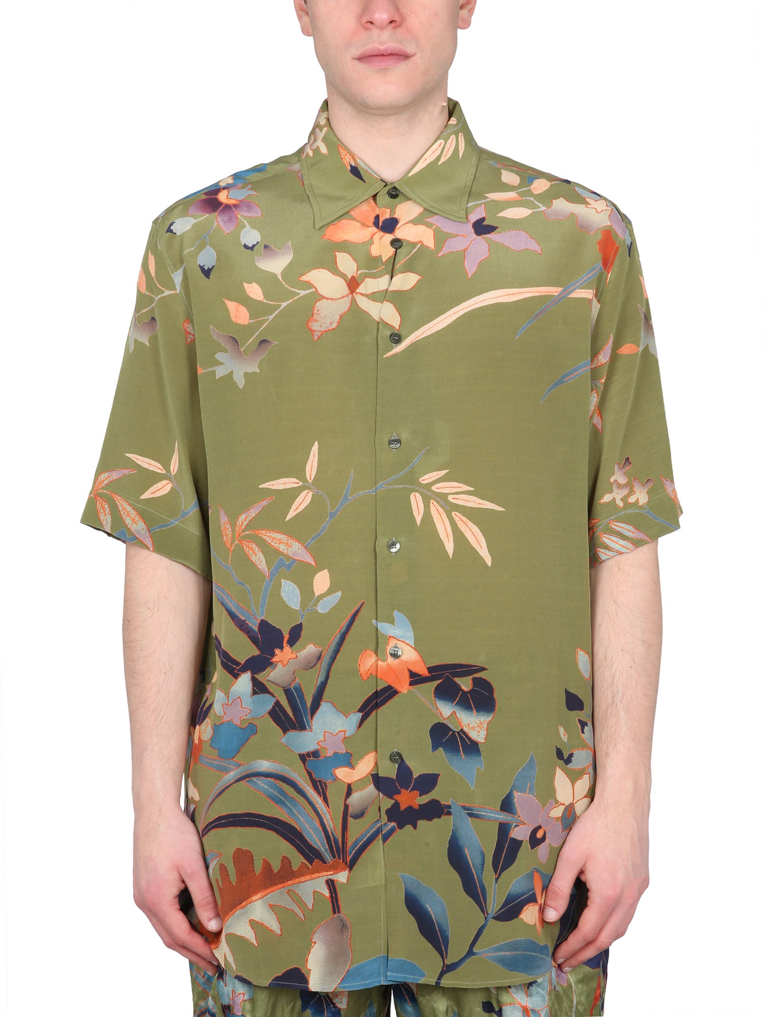 Etro etro flower print shirt