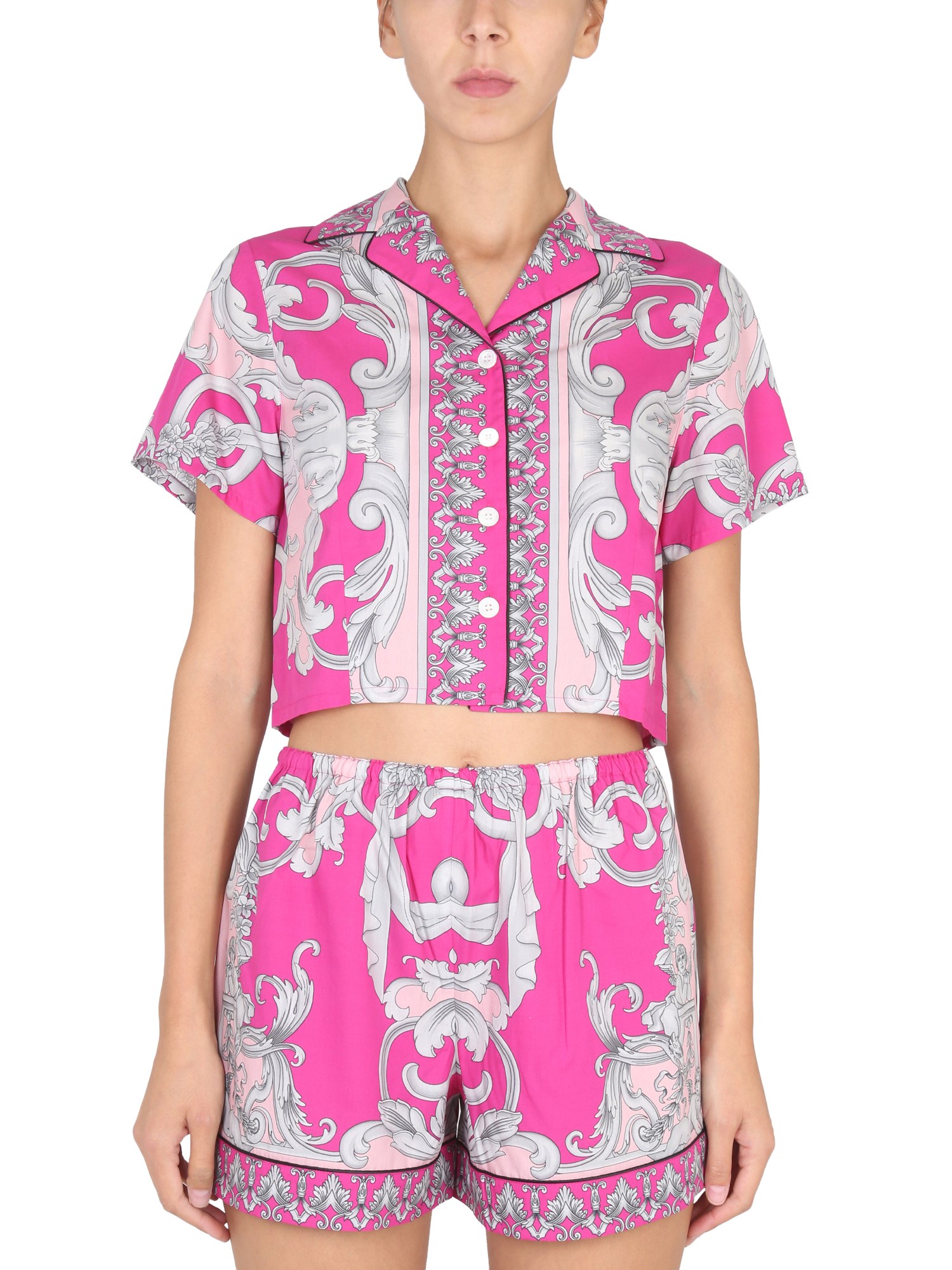 Versace versace silver baroque pajama top