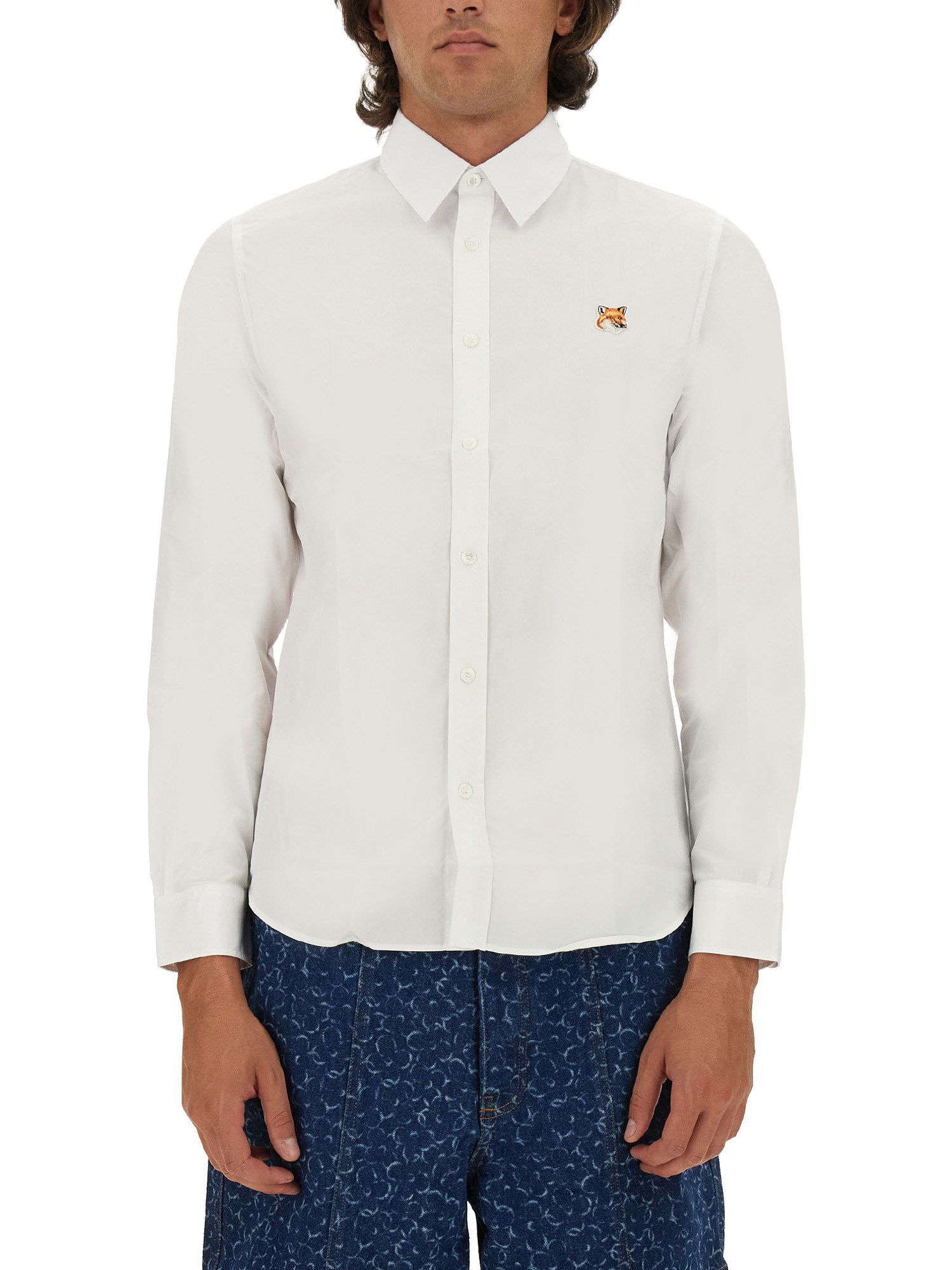 Maison Kitsuné maison kitsuné fox patch shirt