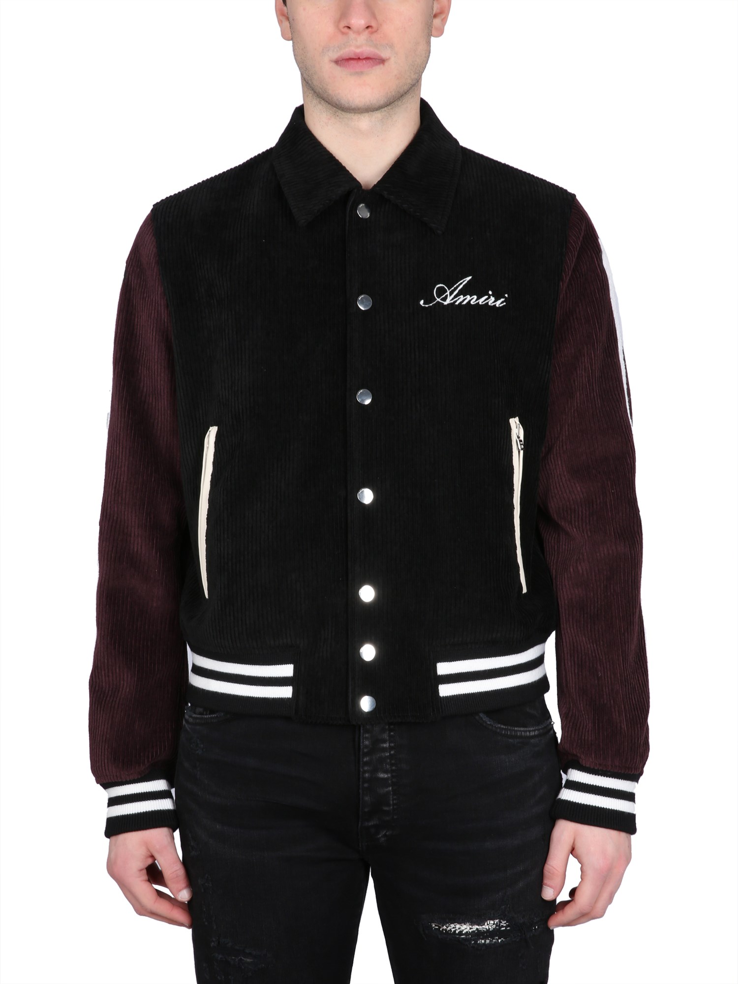 Amiri amiri bones varsity jacket