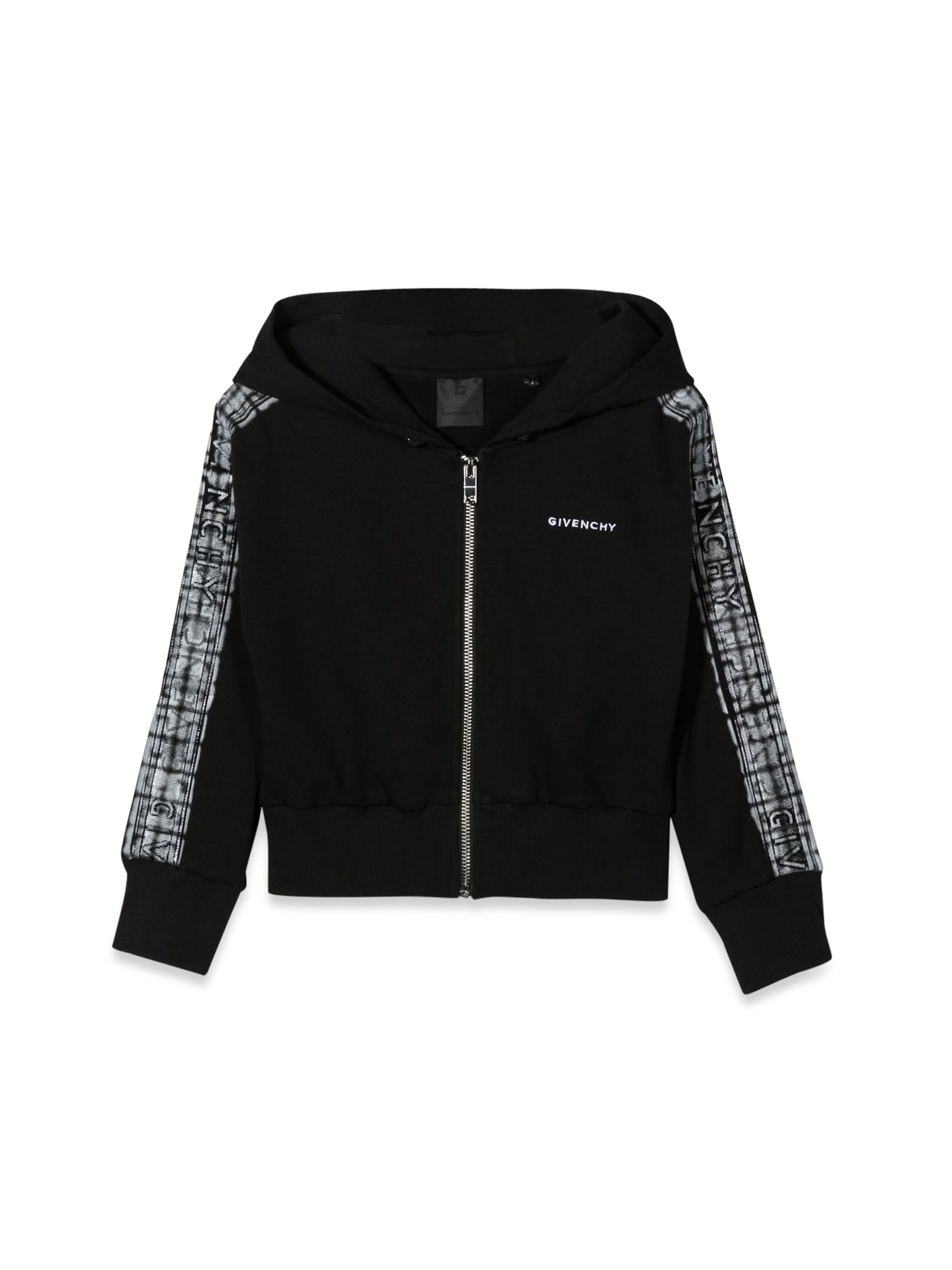 Givenchy givenchy cardigan with hood and zipper logo band on sleeves