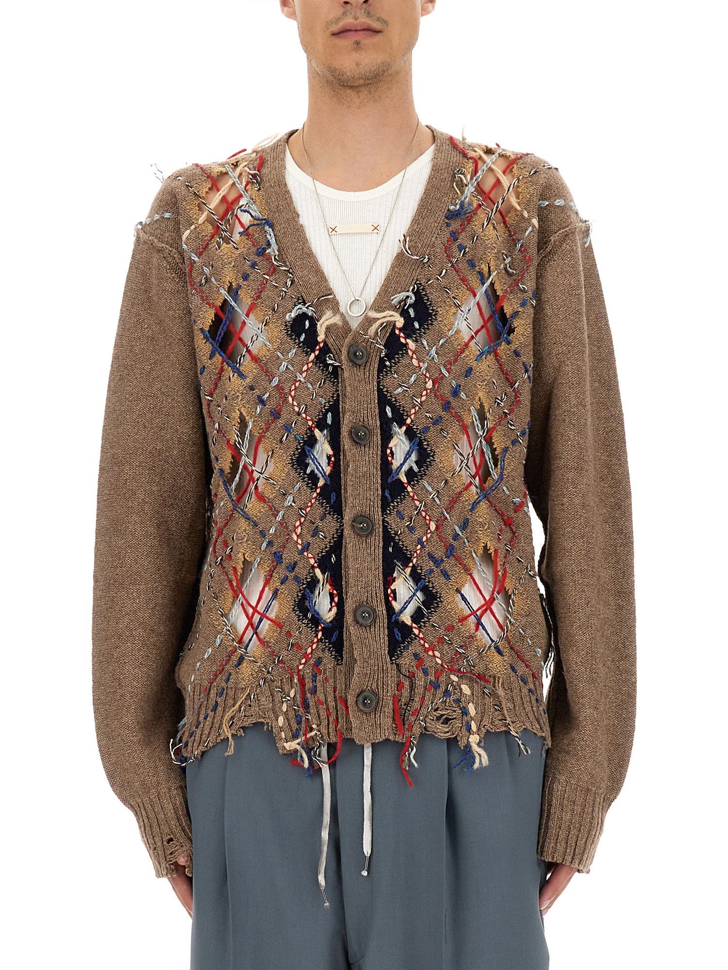 Maison Margiela maison margiela cardigan with diamond pattern