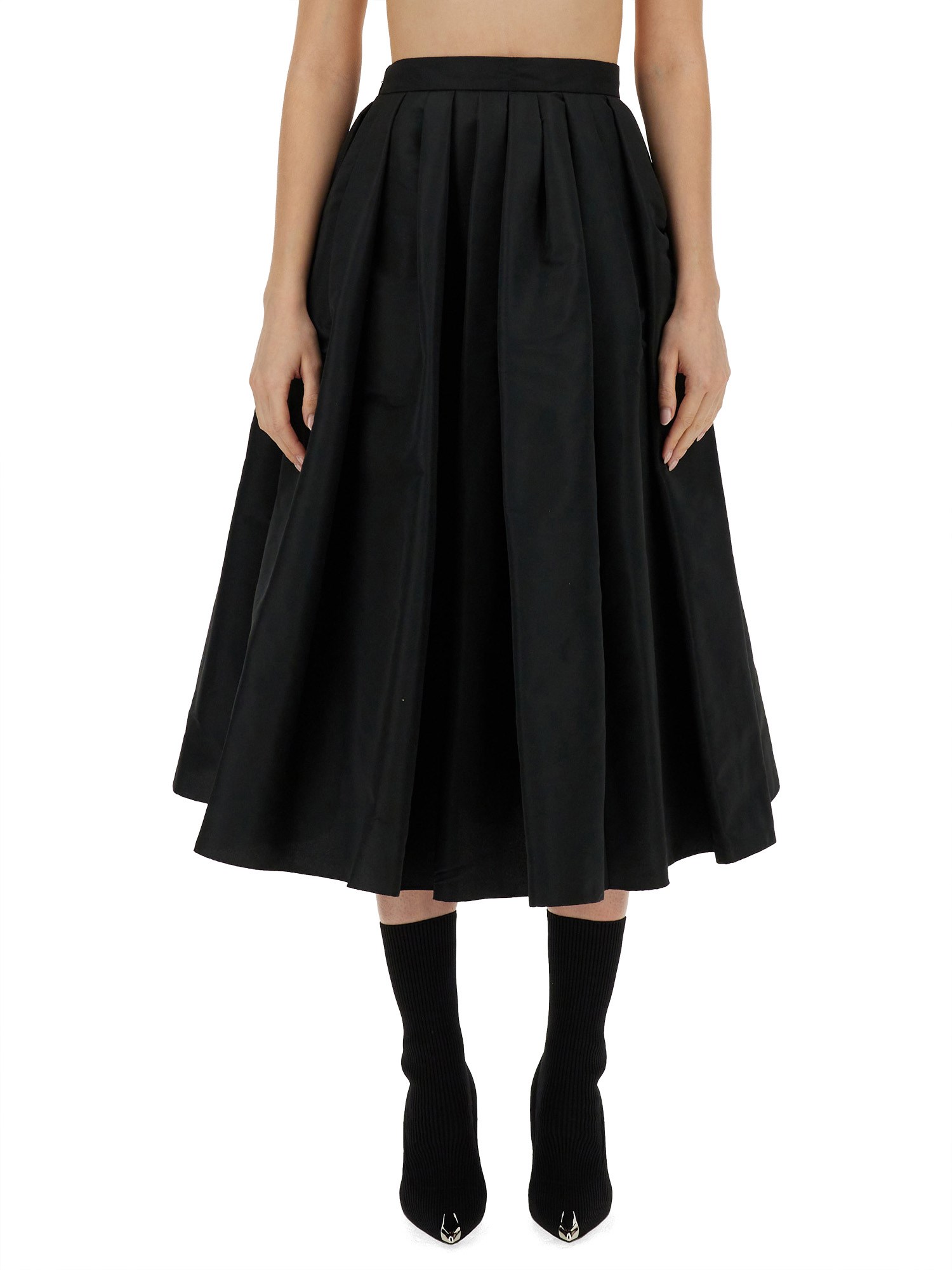 Alexander McQueen alexander mcqueen gathered midi skirt