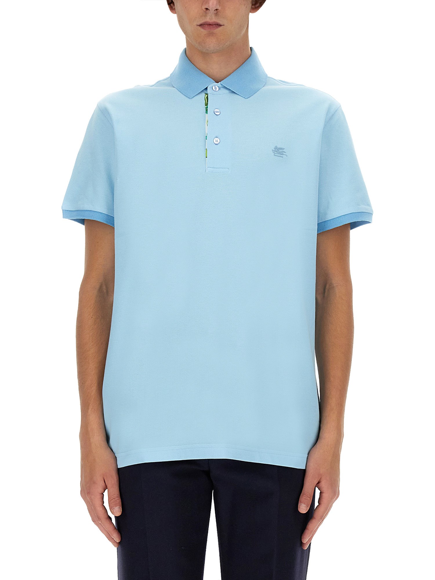 Etro etro polo shirt with pegasus motif