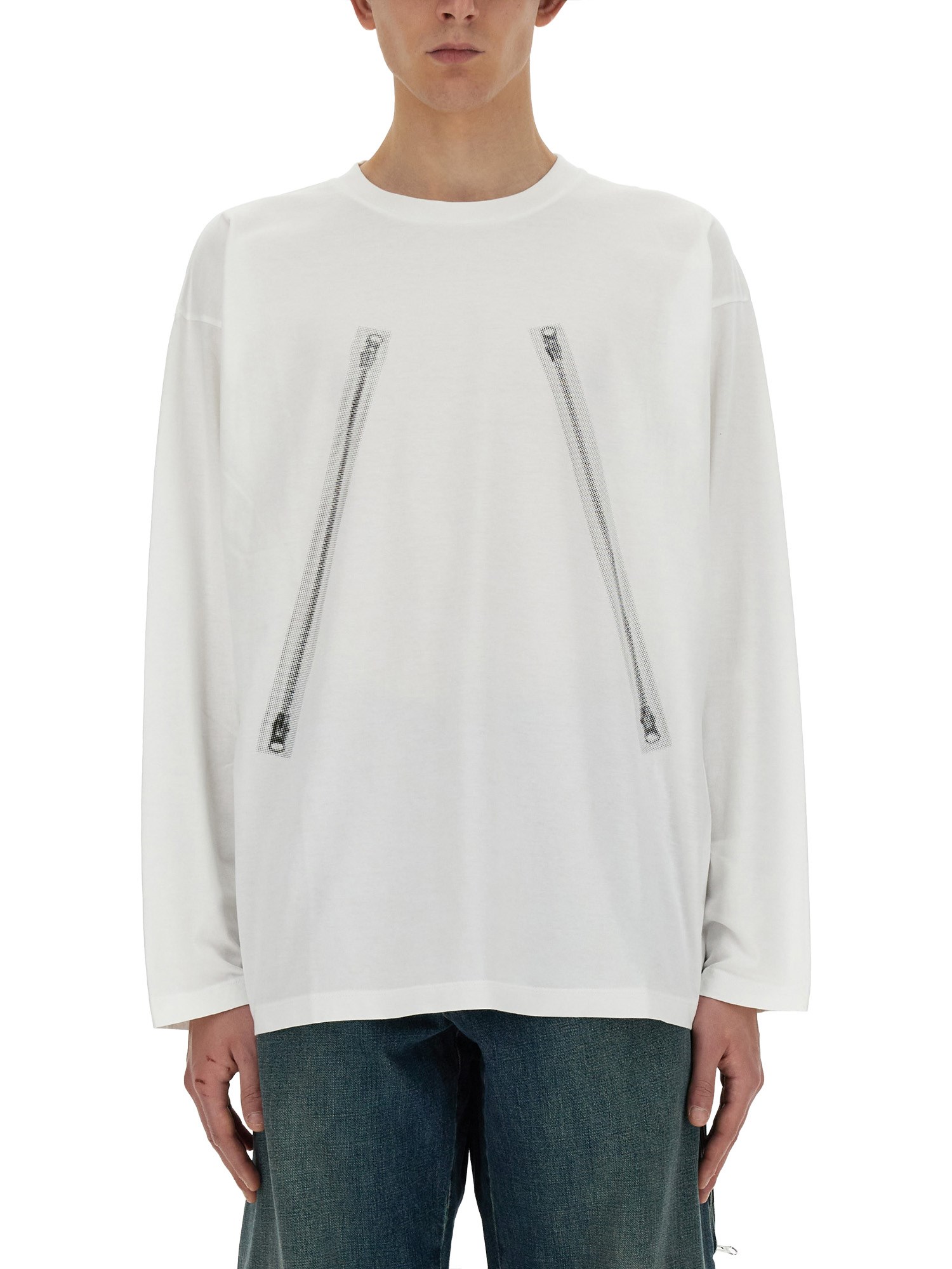 MM6 Maison Margiela mm6 maison margiela zipper print t-shirt