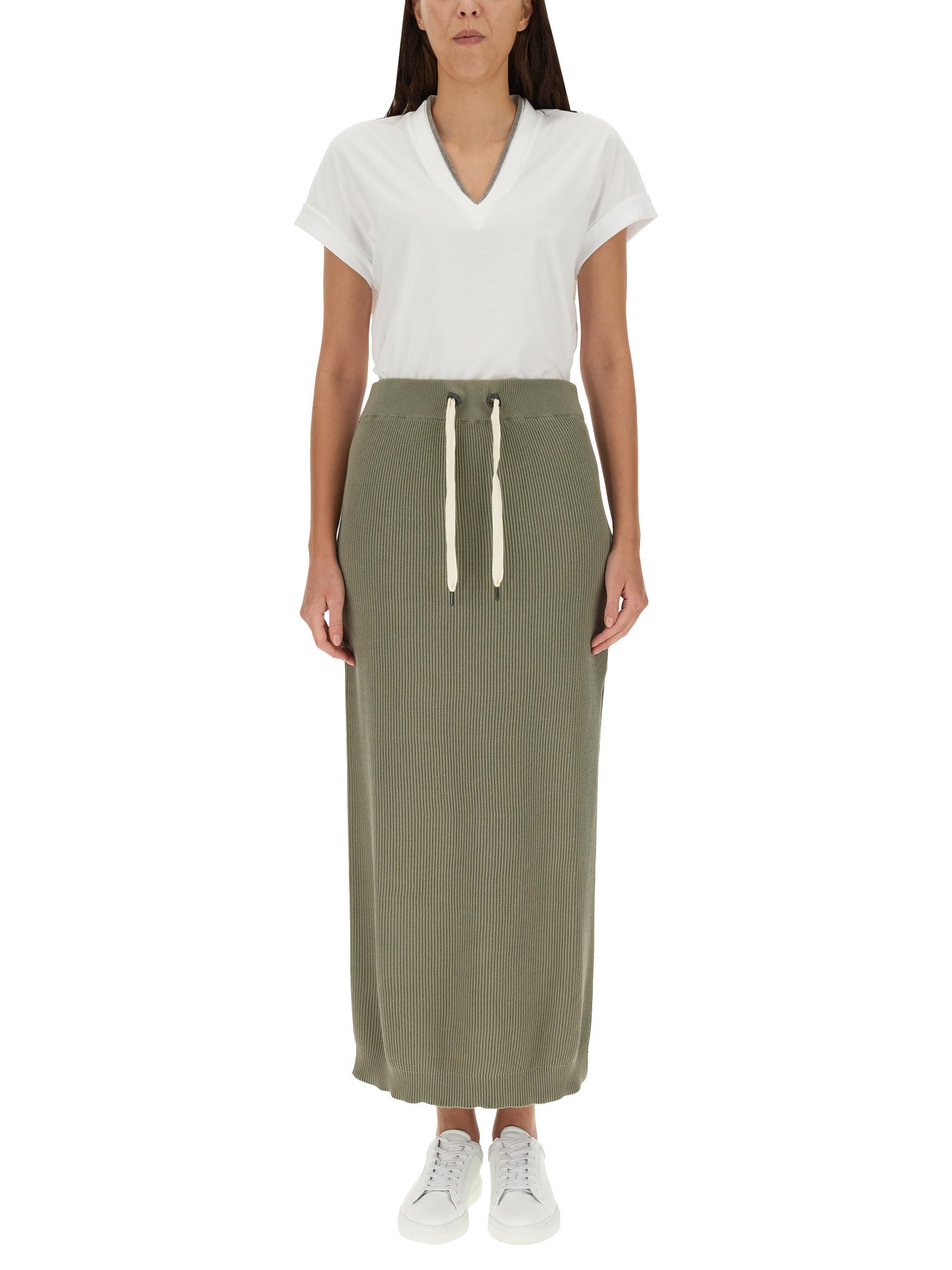 Brunello Cucinelli brunello cucinelli drawstring skirt