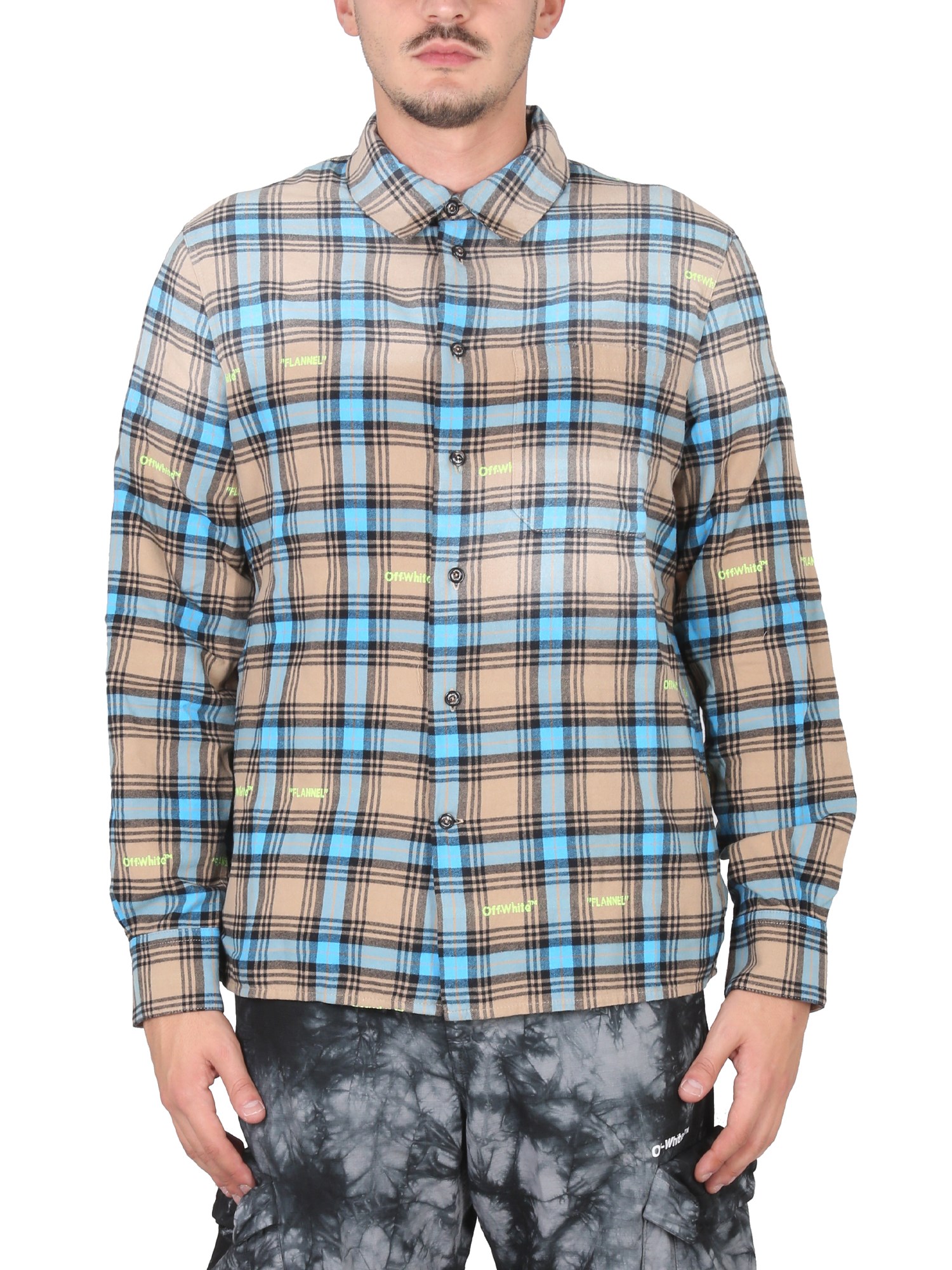 OFF-WHITE off-white shirt with check pattern