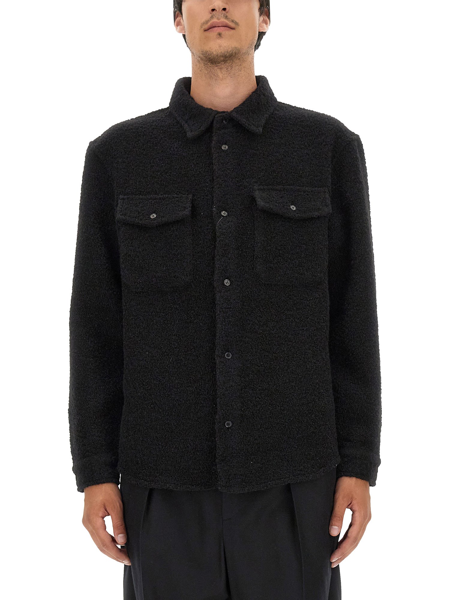 Saint Laurent saint laurent wool and denim shirt