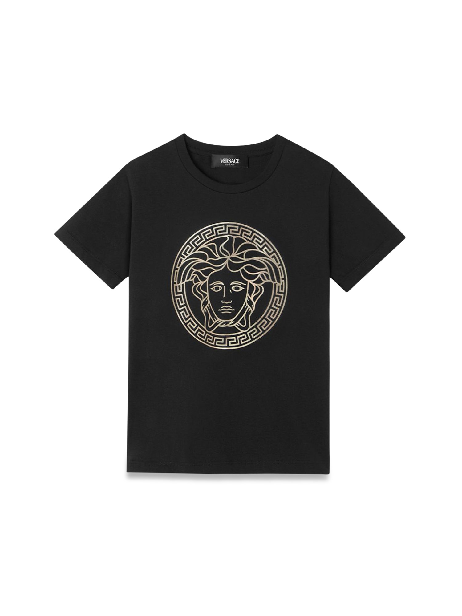 Versace versace jersey t-shirt + lamimate medusa greca print