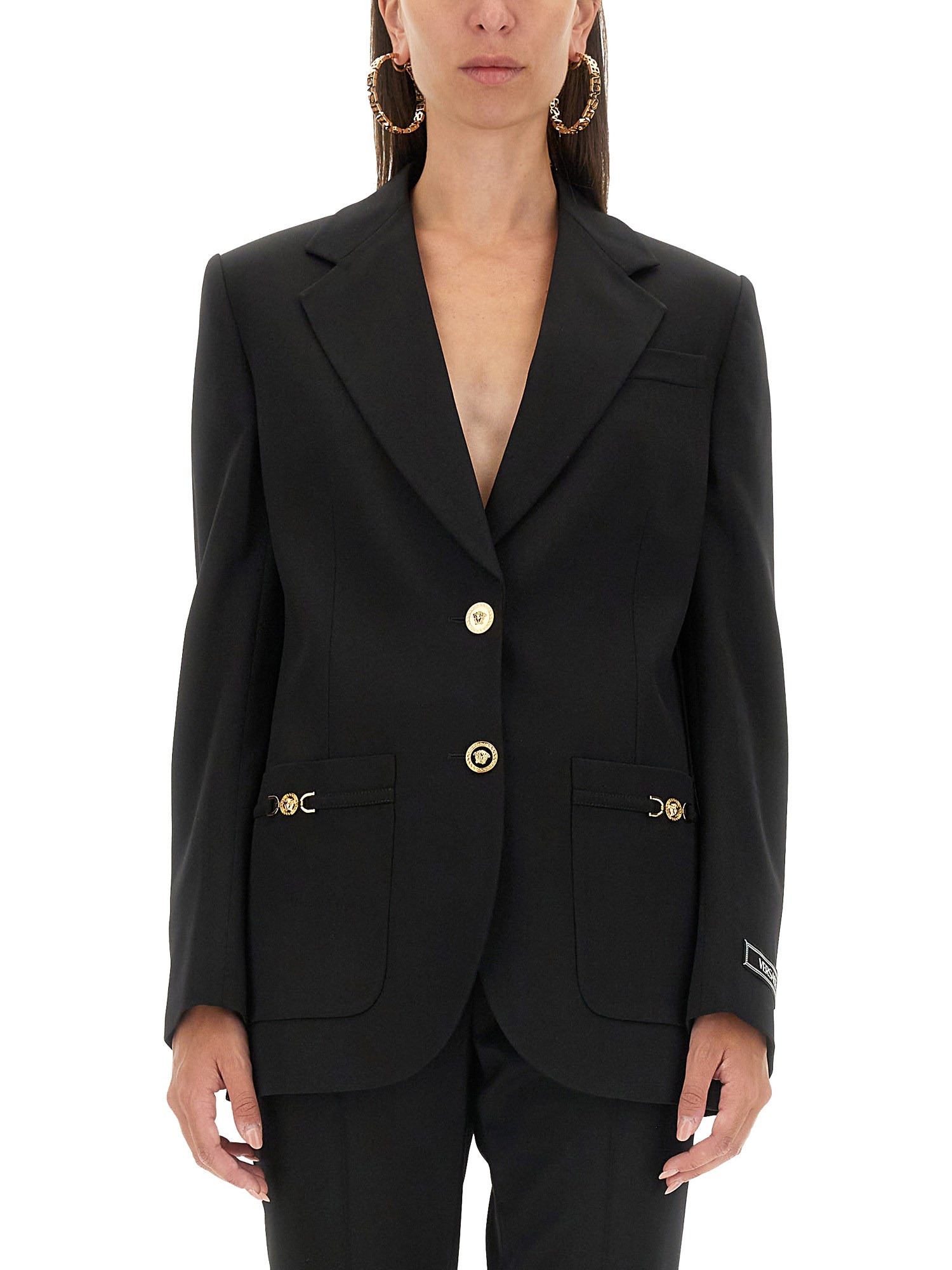 Versace versace oversized single-breasted blazer