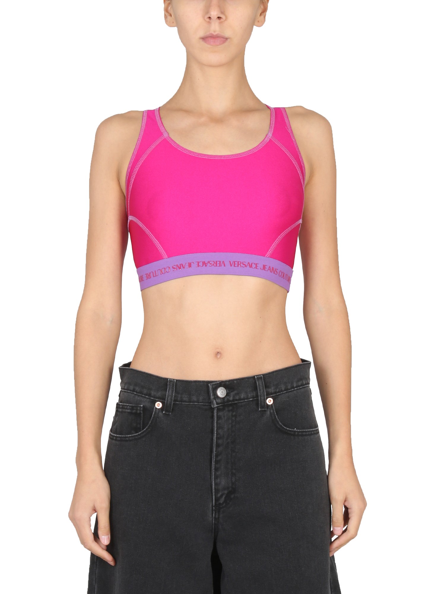 Versace Jeans Couture versace jeans couture crop top with logo band