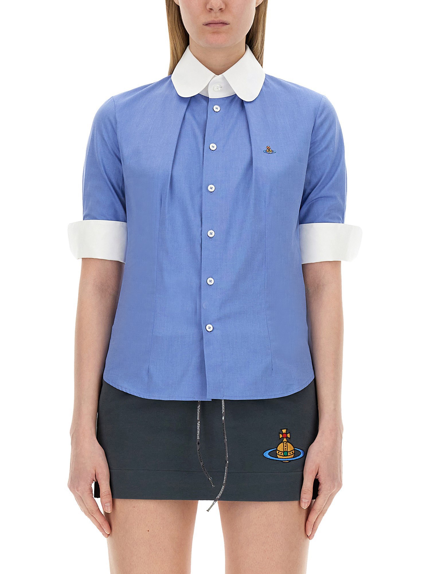 Vivienne Westwood vivienne westwood shirt with orb embroidery