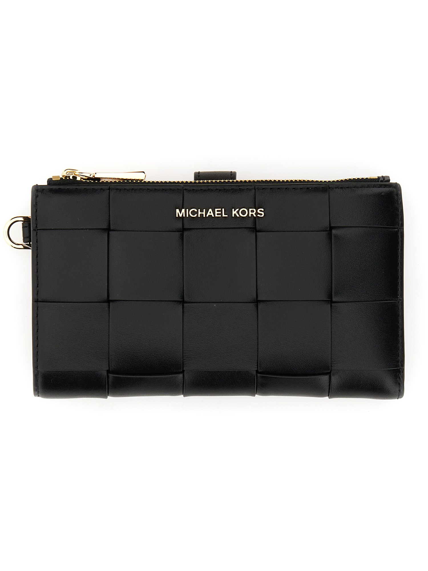  michael by michael kors braided leather wallet