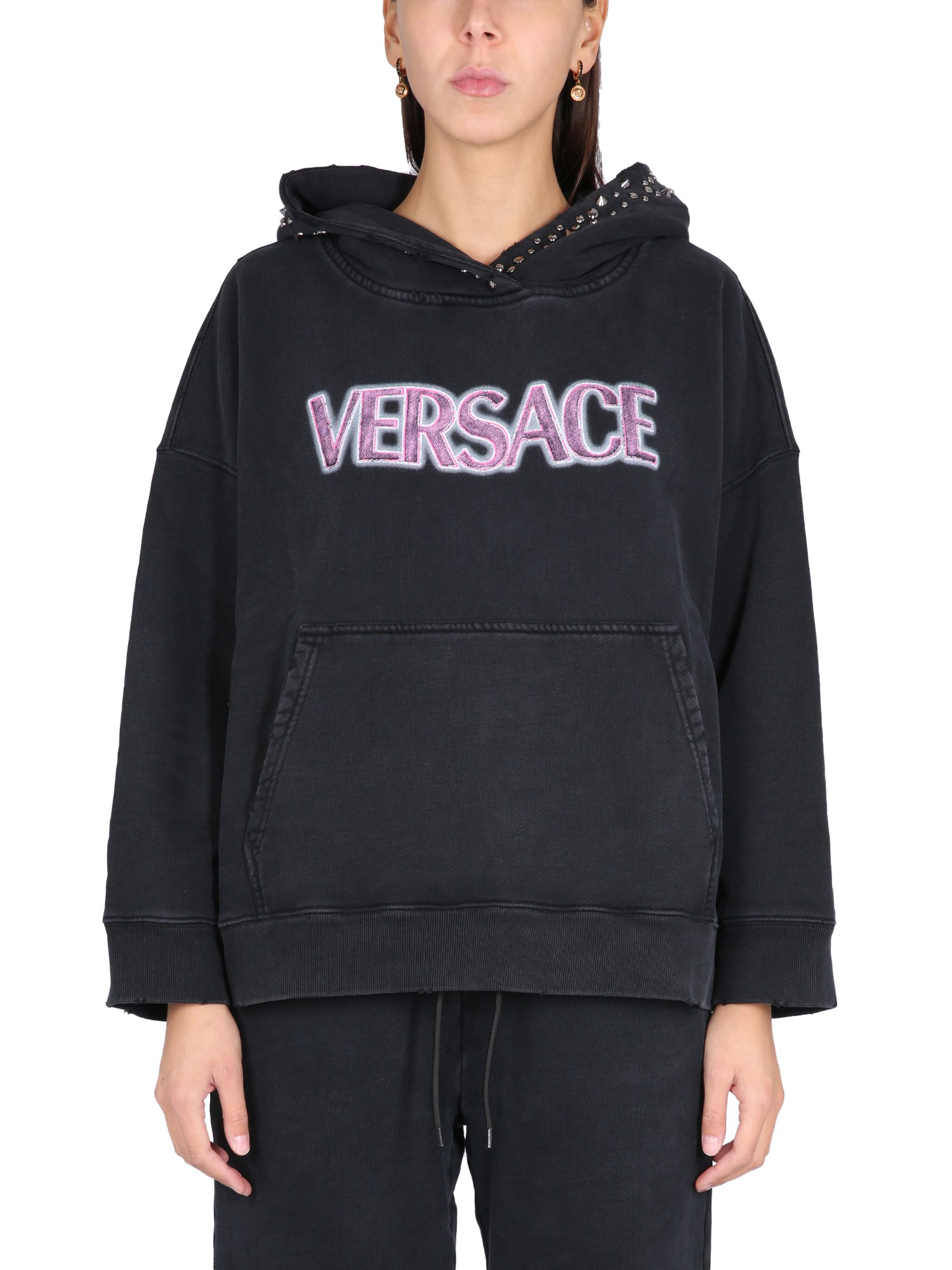 Versace versace sweatshirt with studs