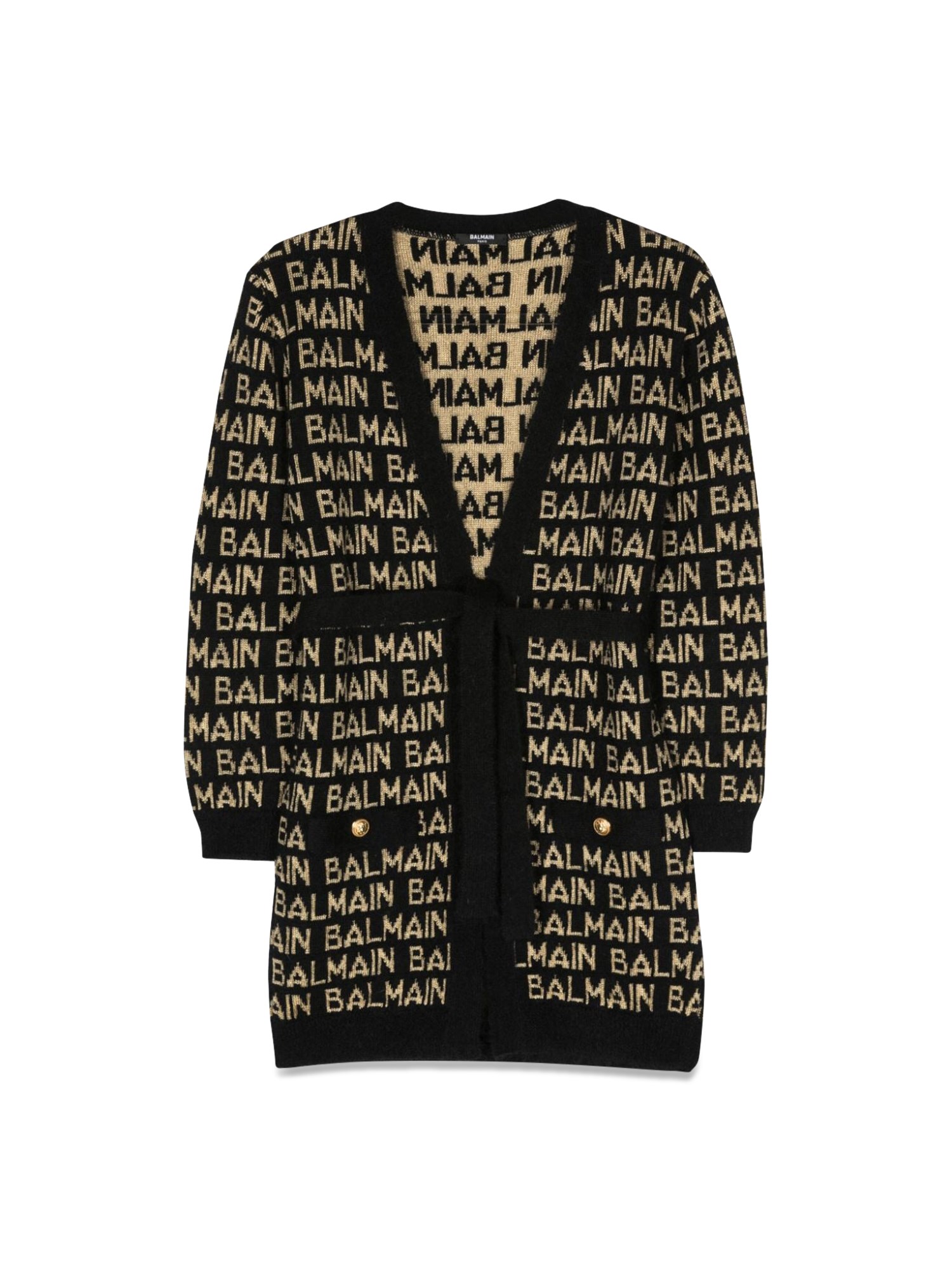 Balmain balmain allover logo cardigan