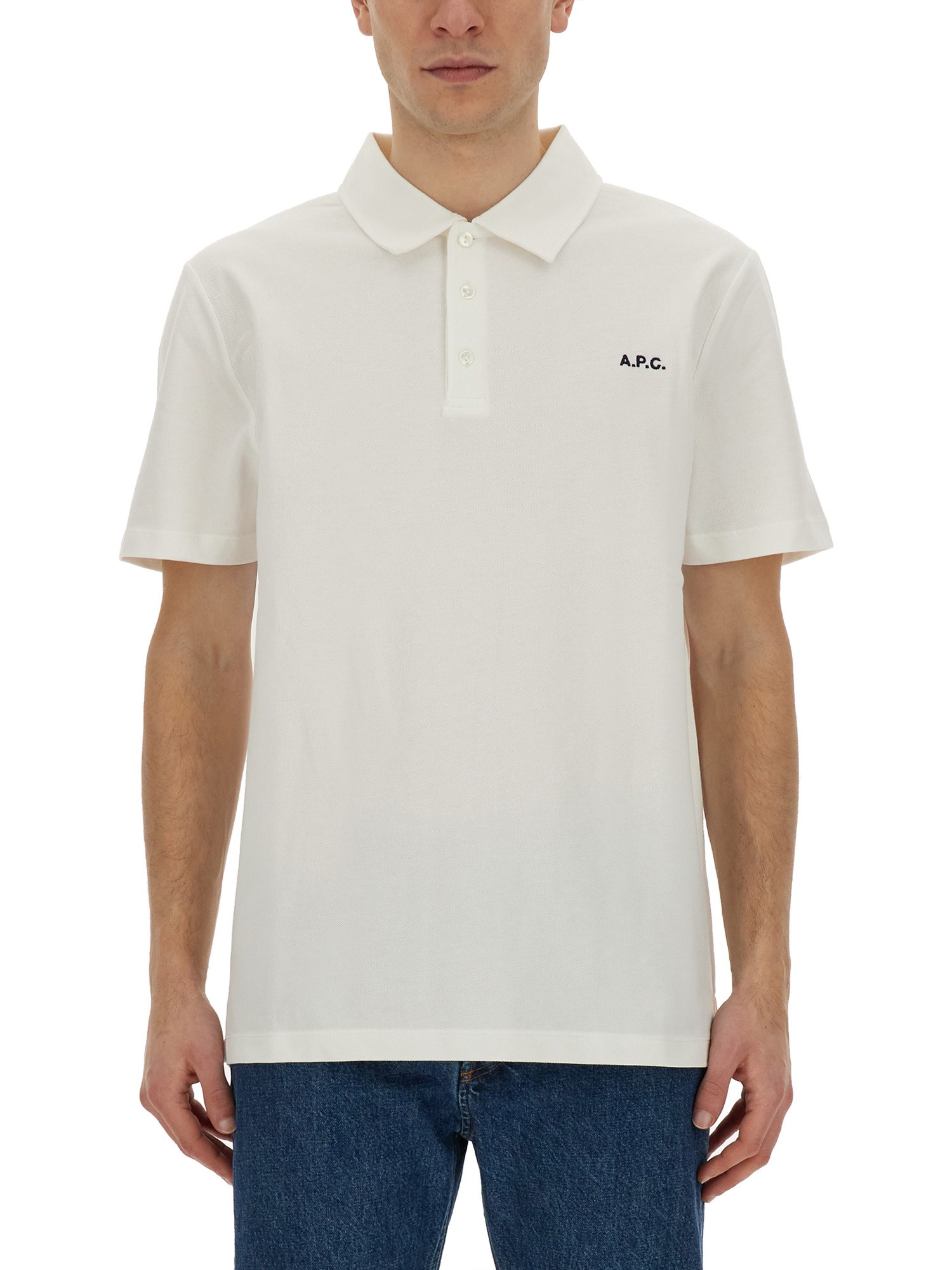 A.P.C. a. p.c. polo with logo