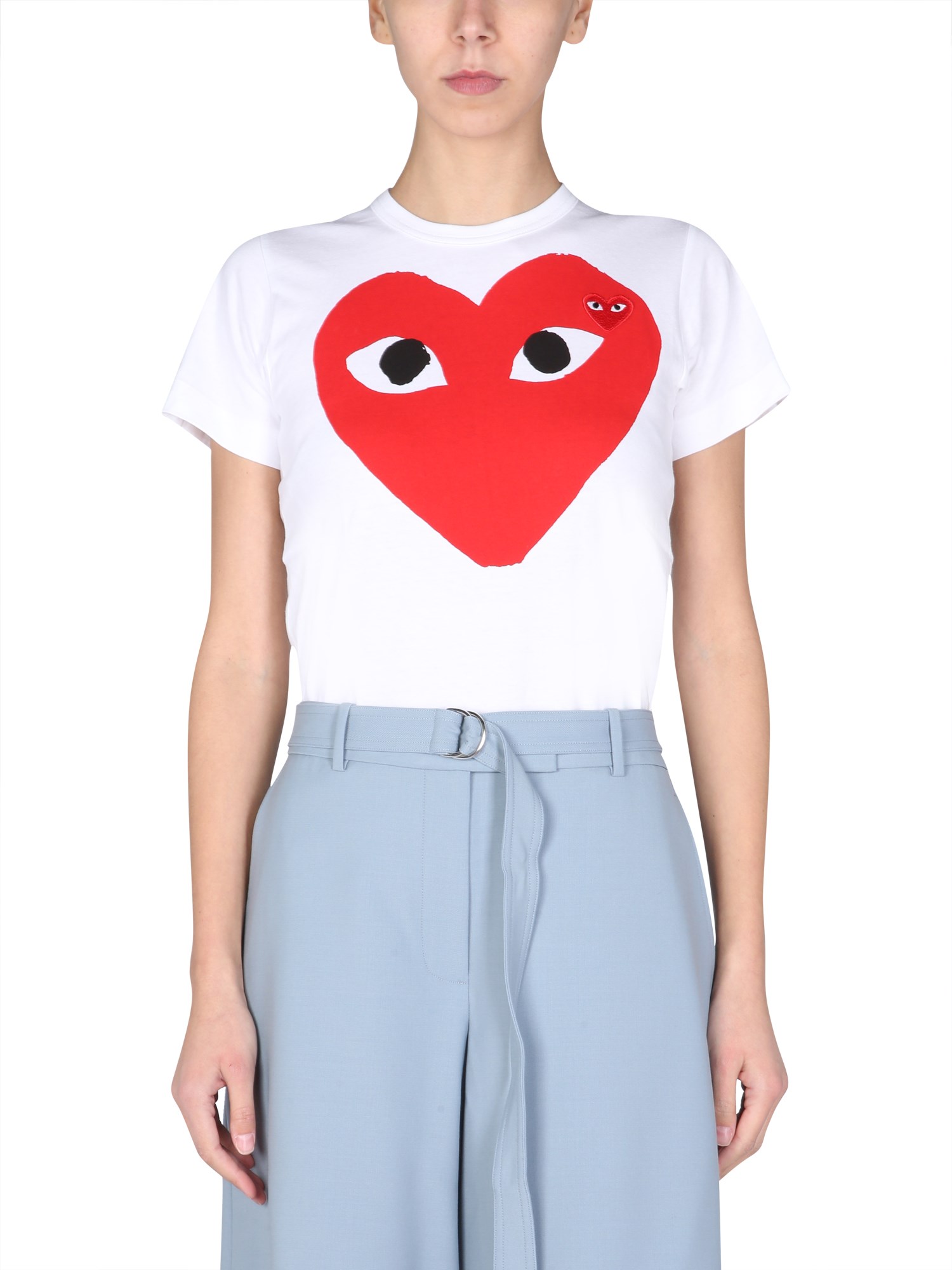 Comme Des Garçons Play comme des garcons play logo print t-shirt