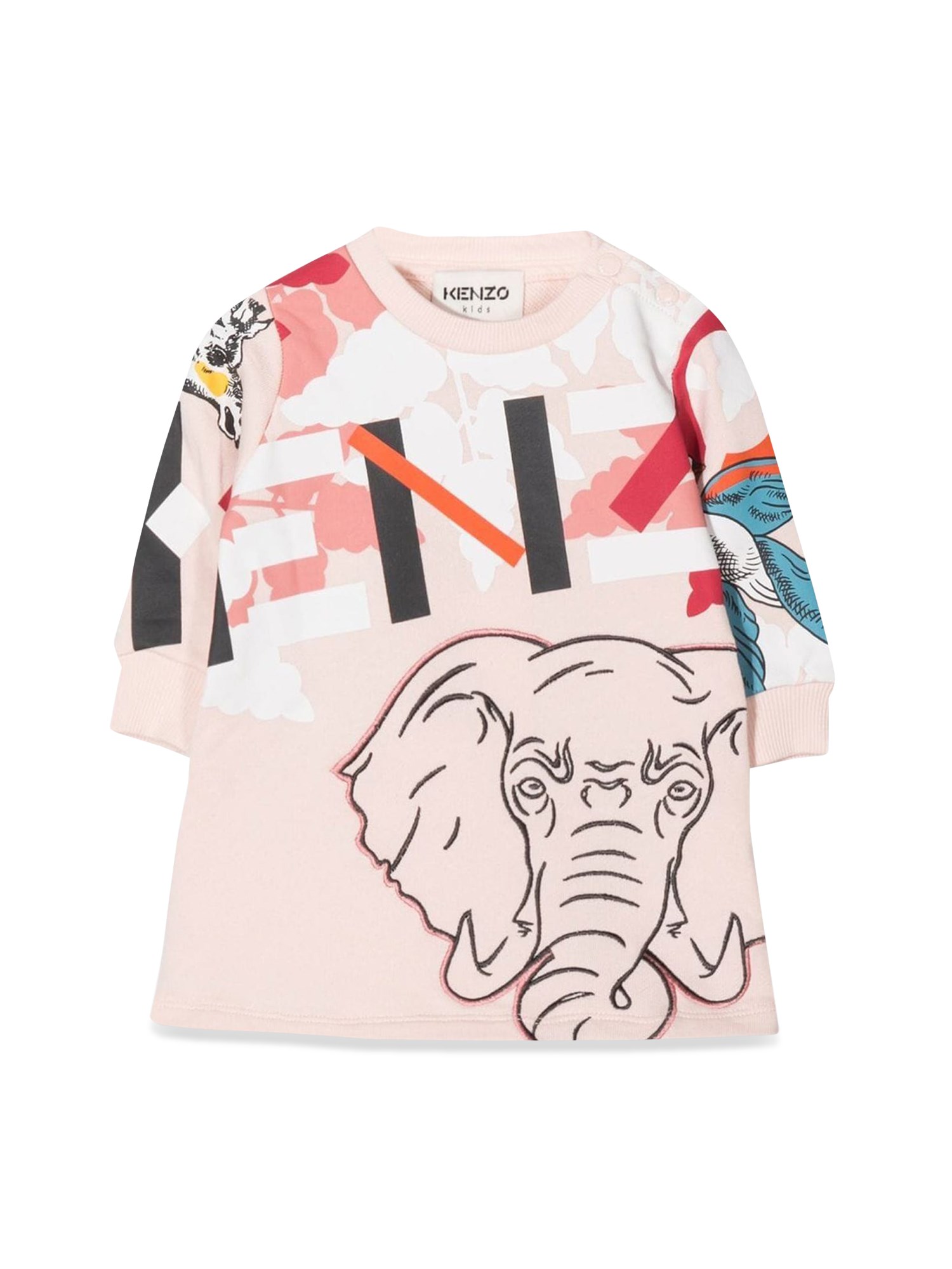 Kenzo kenzo elephant long sleeve dress