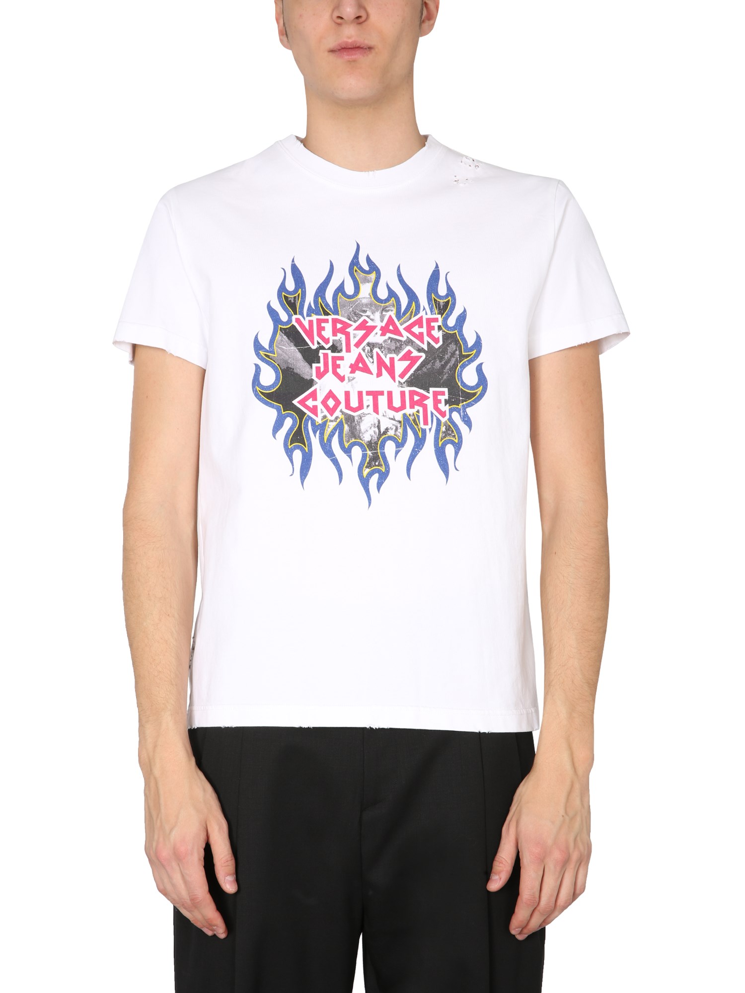 Versace Jeans Couture versace jeans couture t-shirt with rock logo print