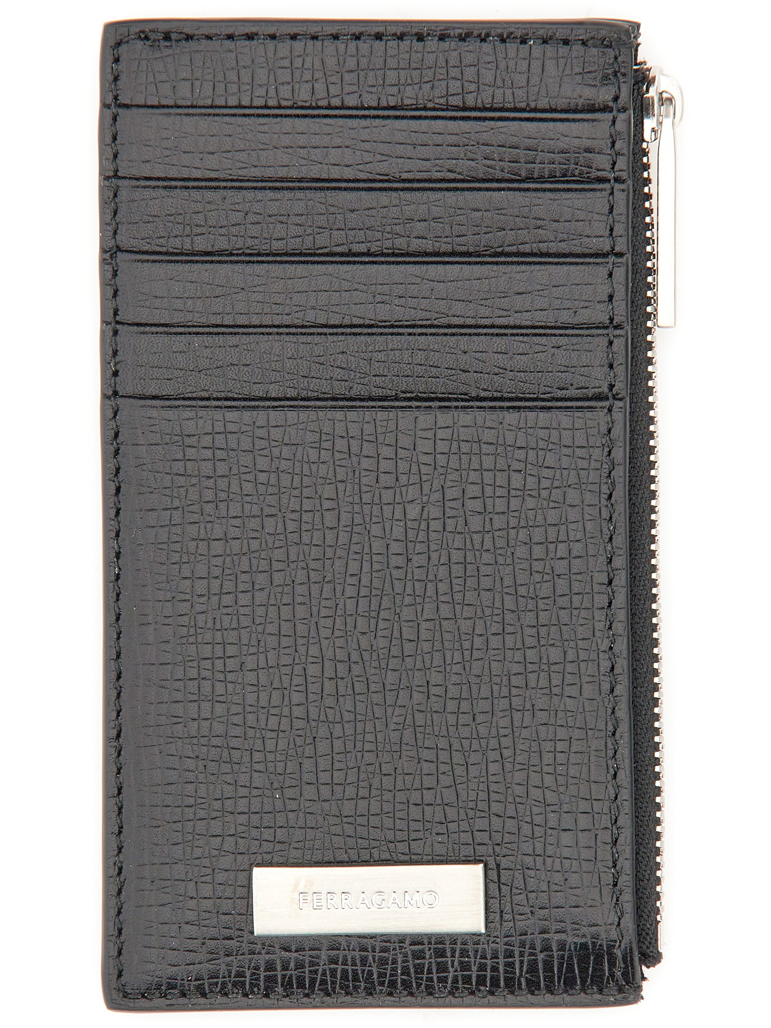 Ferragamo ferragamo credit card holder with plaque and logo