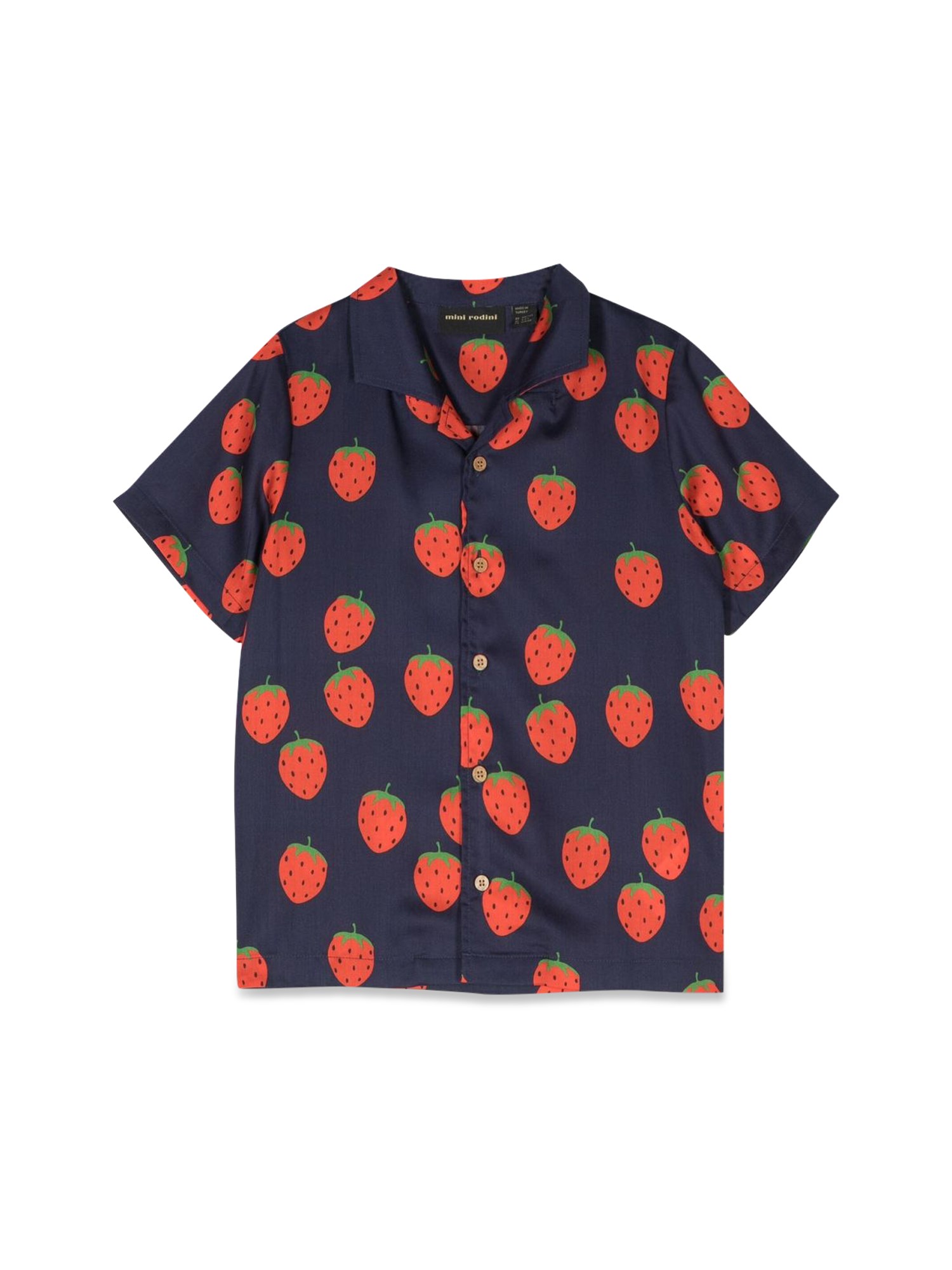 Mini Rodini mini rodini strawberries woven shirt