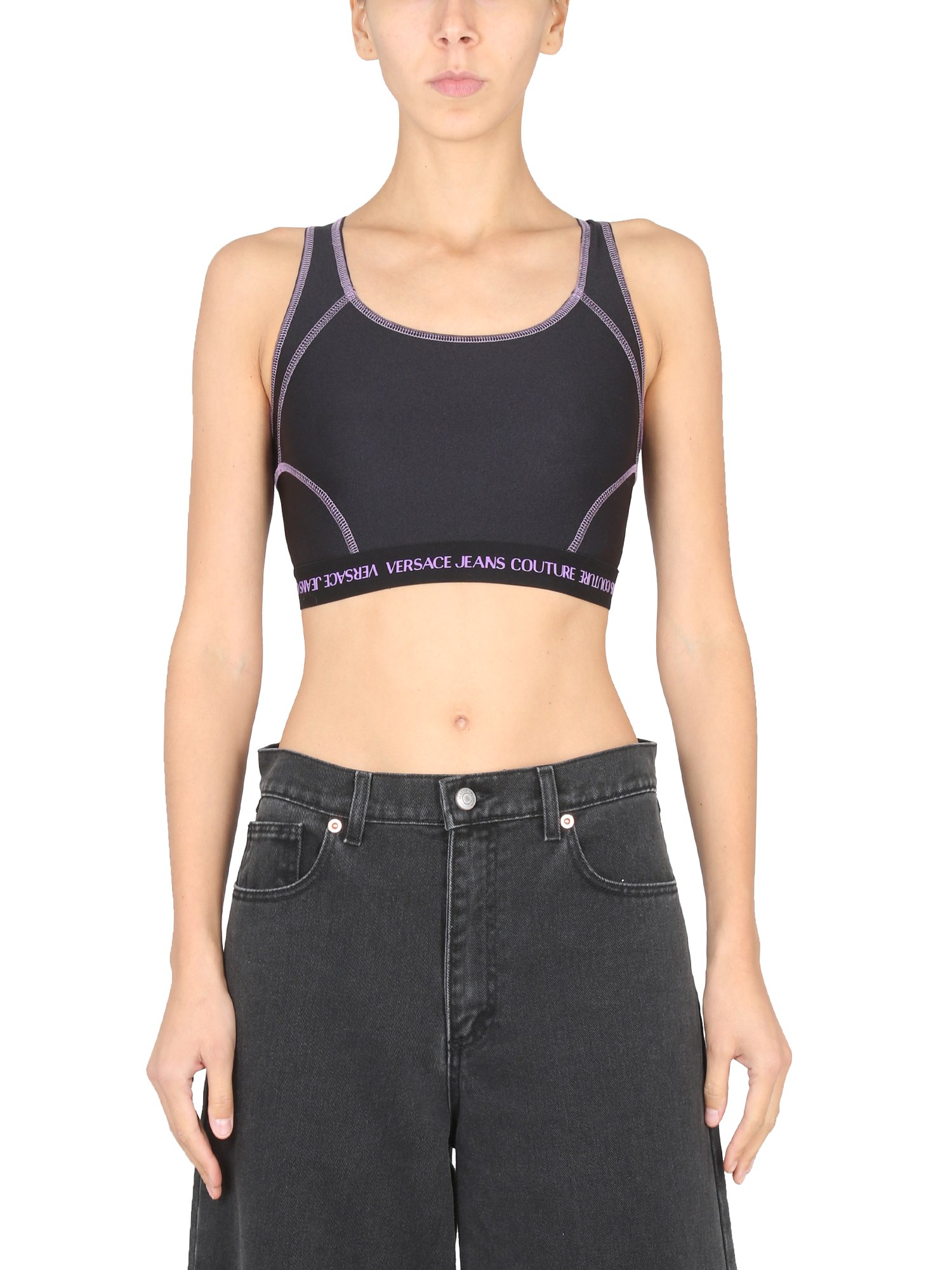 Versace Jeans Couture versace jeans couture crop top with logo band