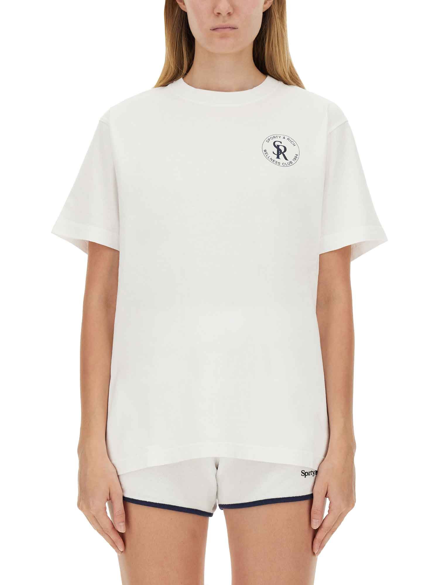 Sporty & Rich sporty & rich t-shirt with logo