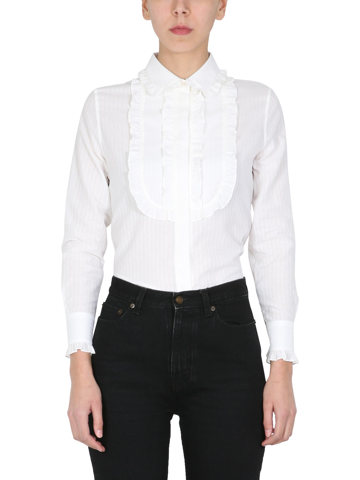 Saint Laurent saint laurent blouse with ruching