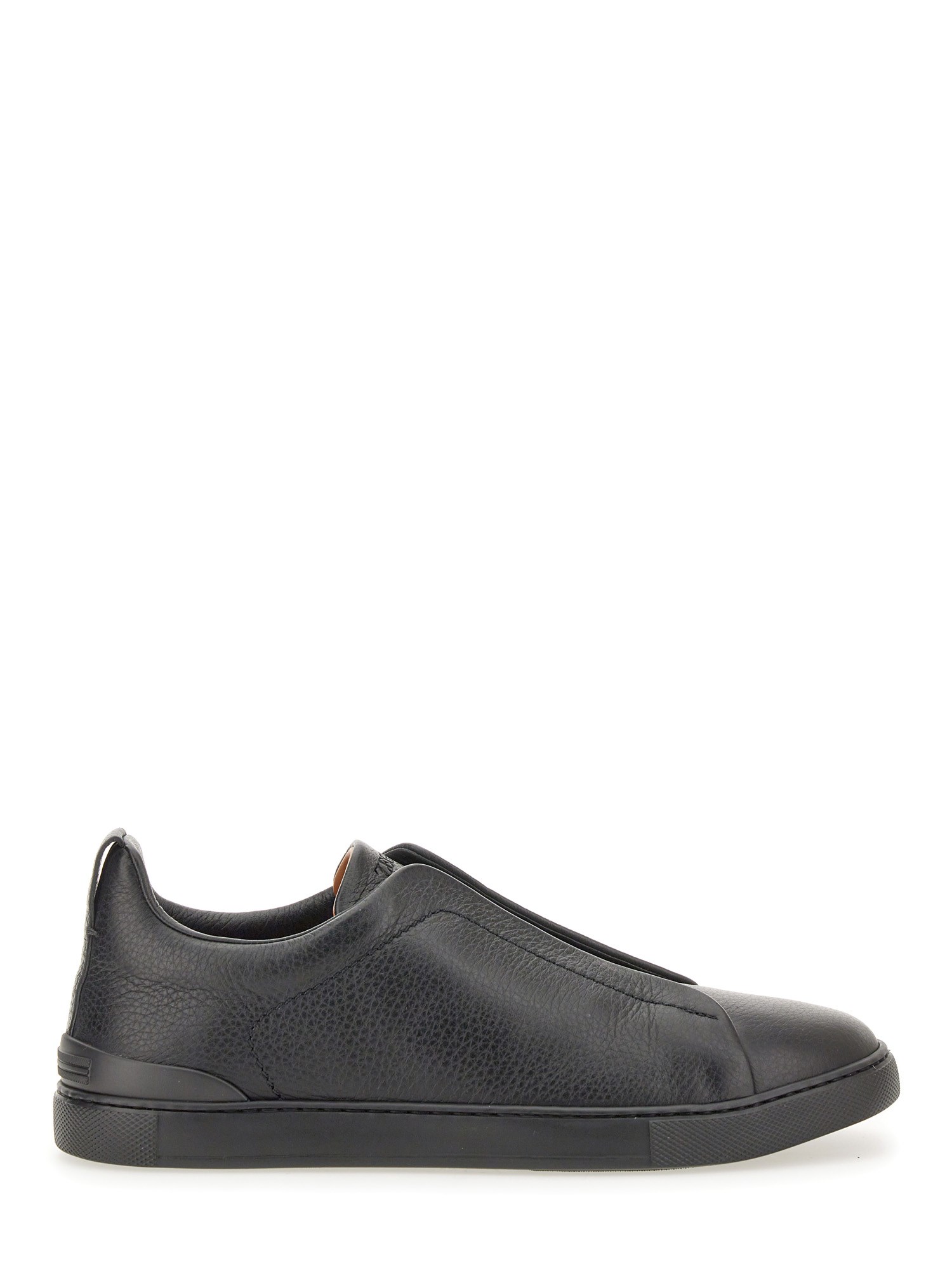 zegna zegna low top sneaker with triple stitch