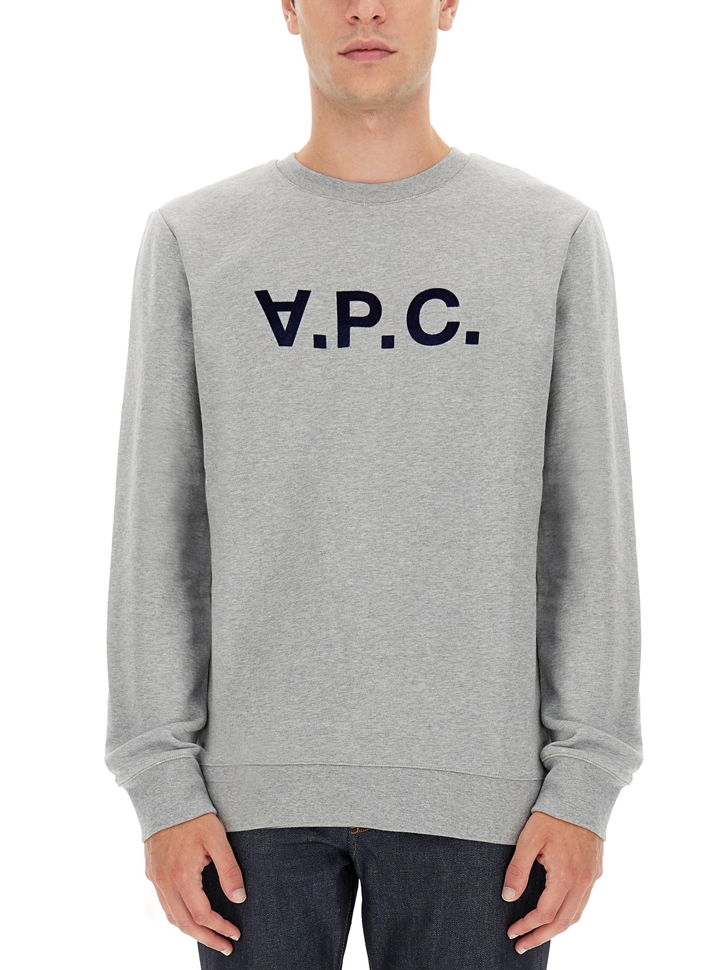 A.P.C. a. p.c. flocked logo sweatshirt