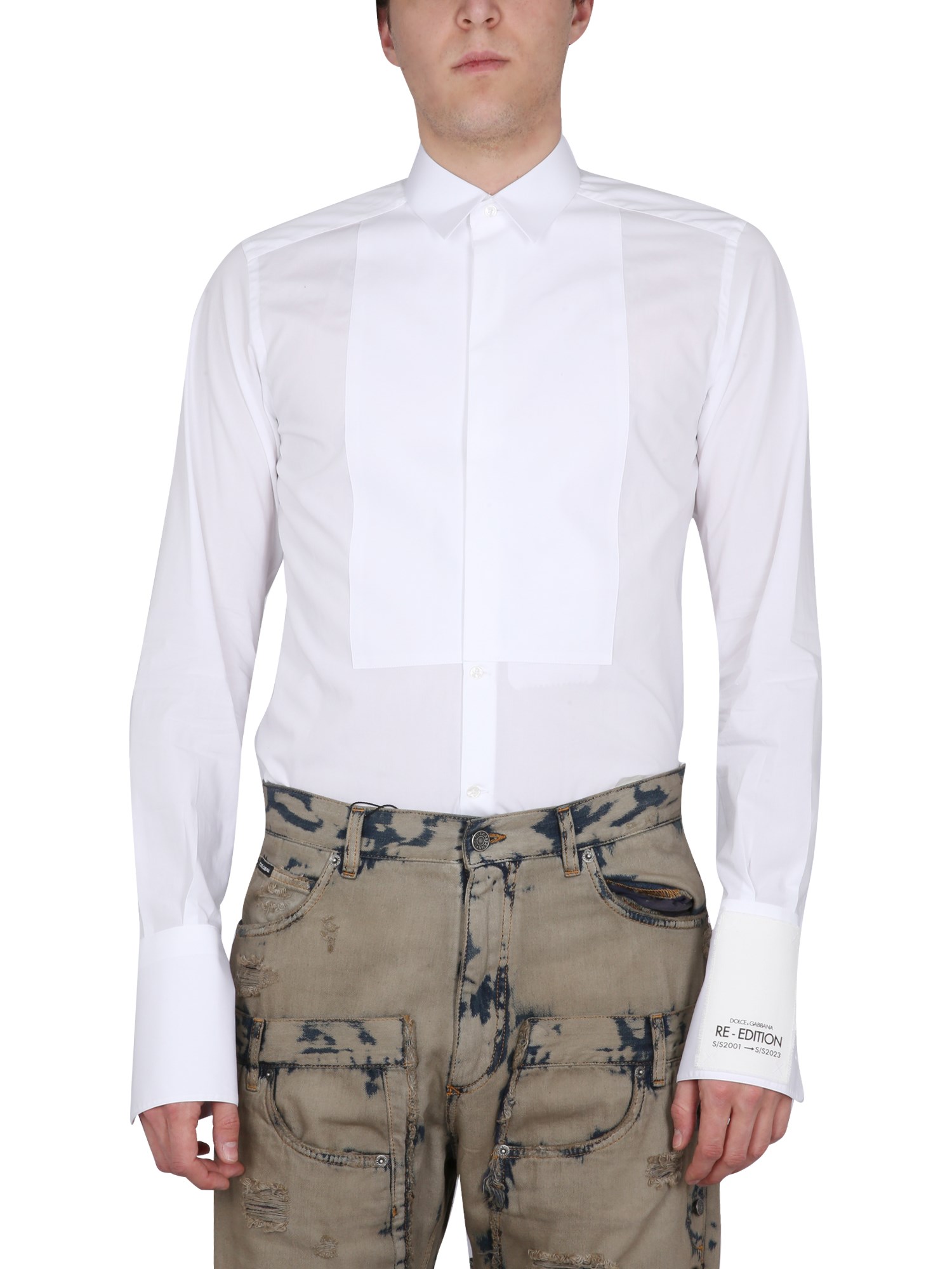 Dolce & Gabbana dolce & gabbana gold tuxedo shirt