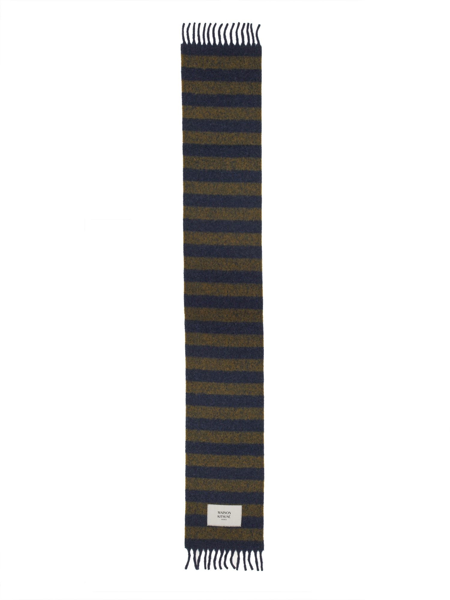 Maison Kitsuné maison kitsuné scarf with stripe pattern
