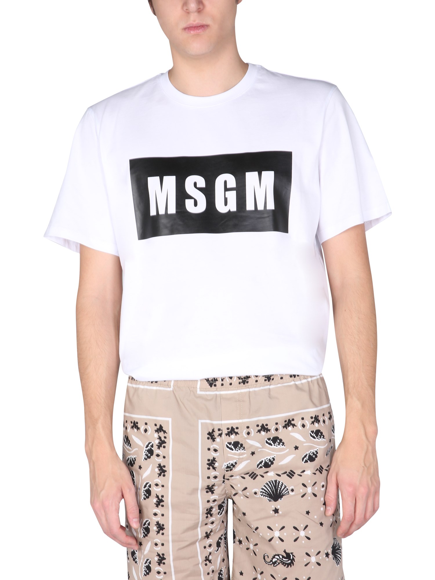 Msgm msgm t-shirt with logo box