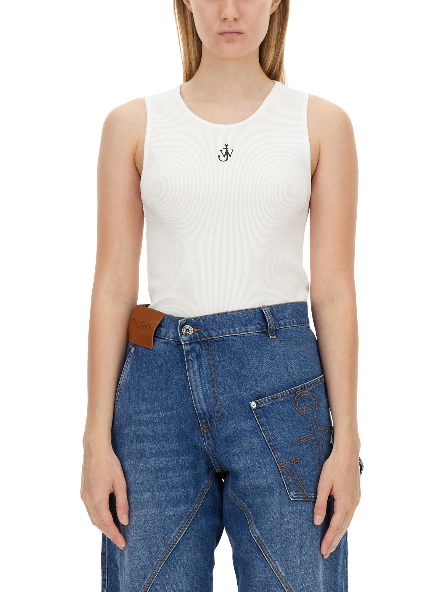 Jw Anderson jw anderson top with logo embroidery