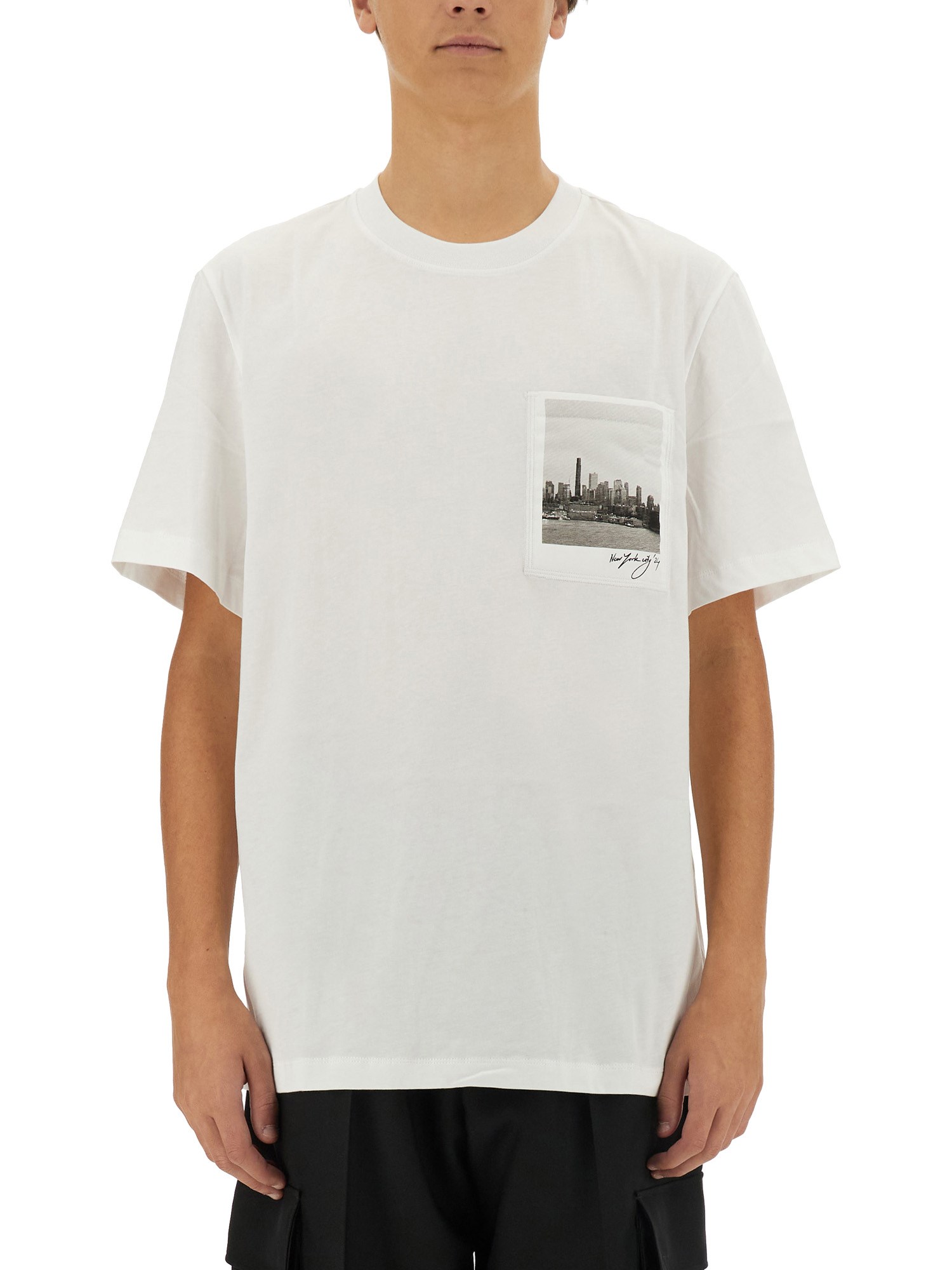 Helmut Lang helmut lang t-shirt postcard skyline