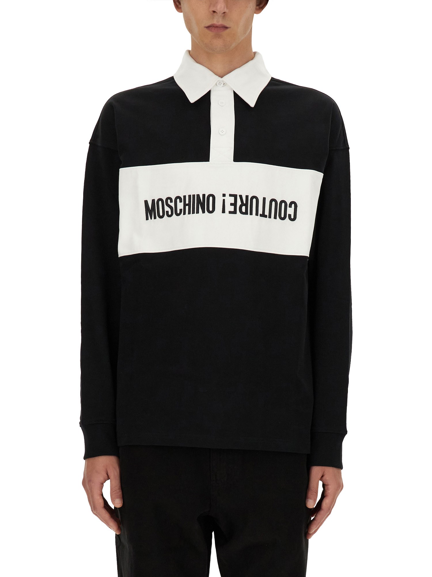 Moschino moschino upsidedown logo polo shirt