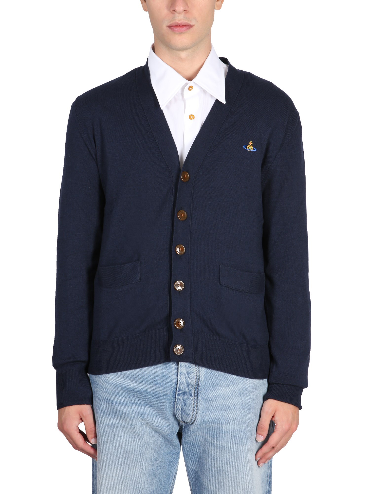 Vivienne Westwood vivienne westwood cardigan with orb embroidery