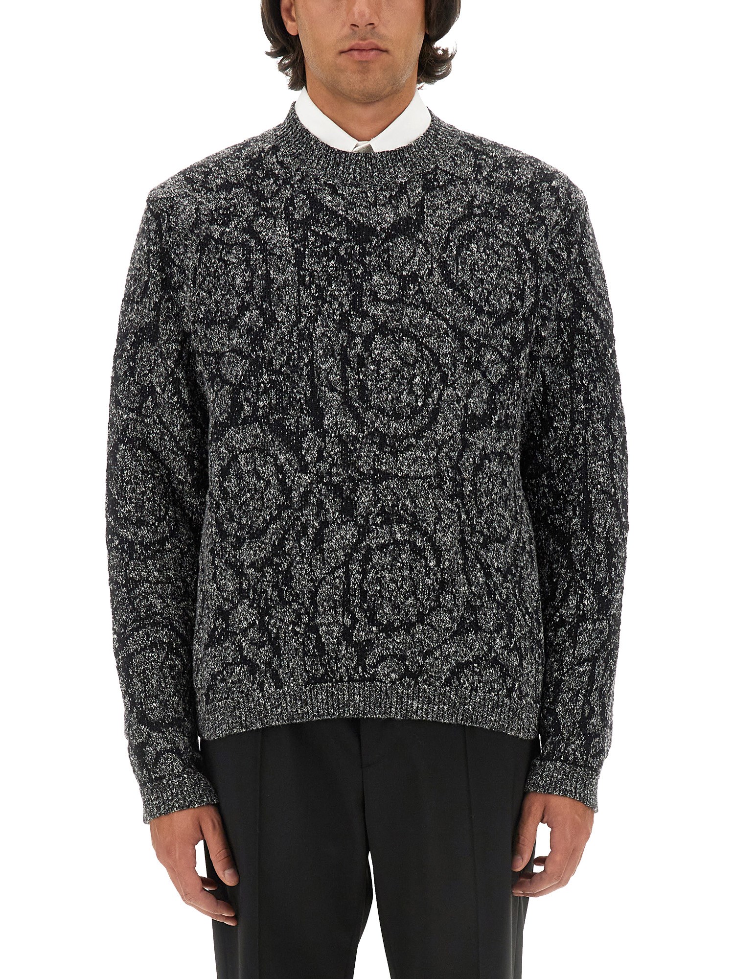 Versace versace tweed effect knit