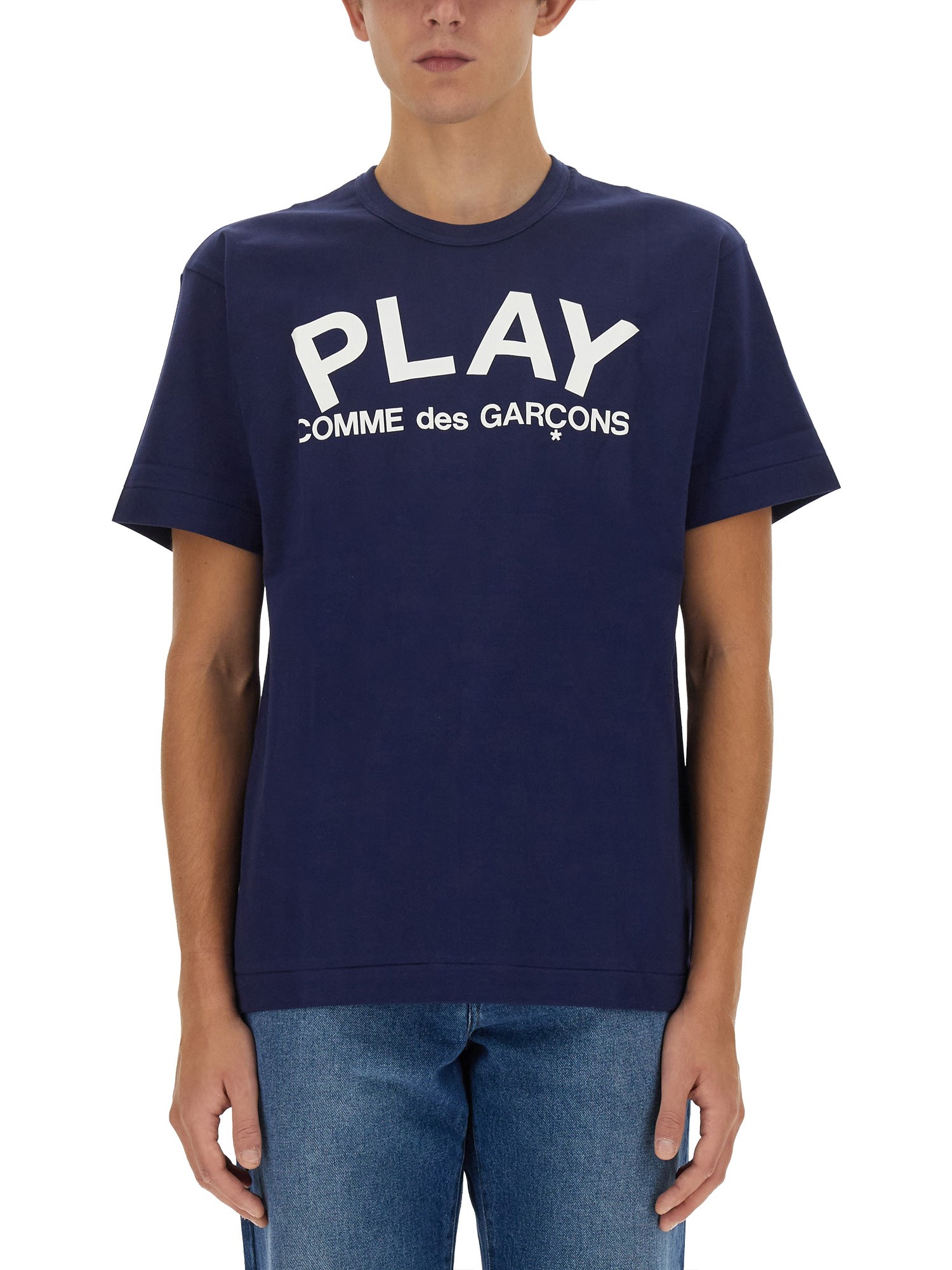 Comme Des Garçons Play comme des garcons play logo print t-shirt