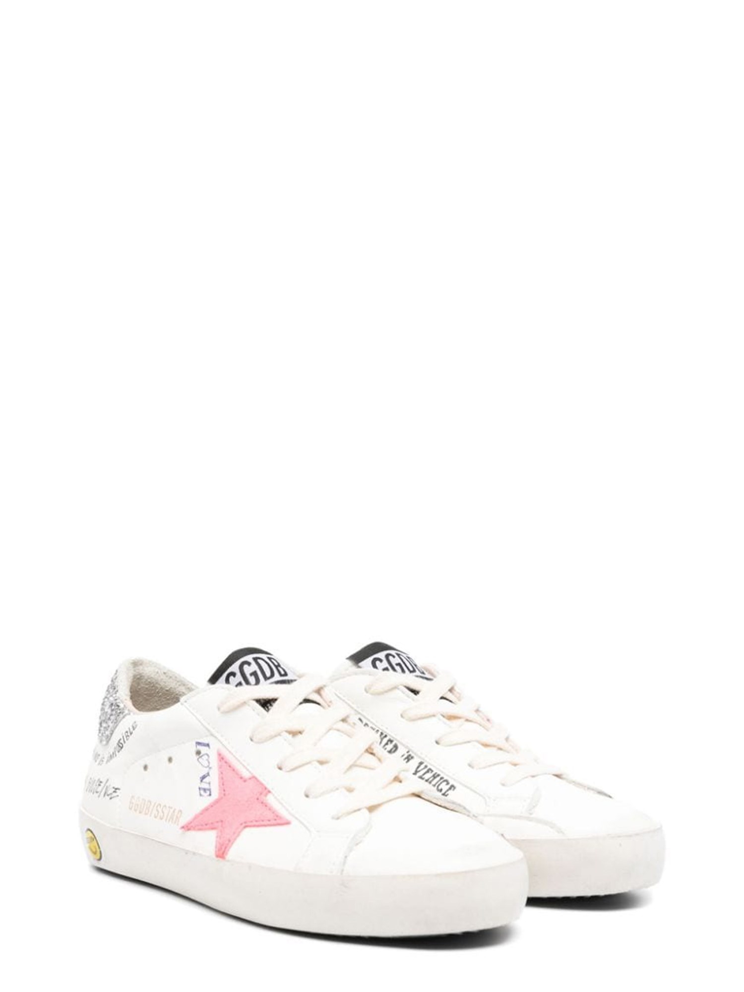 Golden Goose golden goose super-star glitter upper leather star and heel