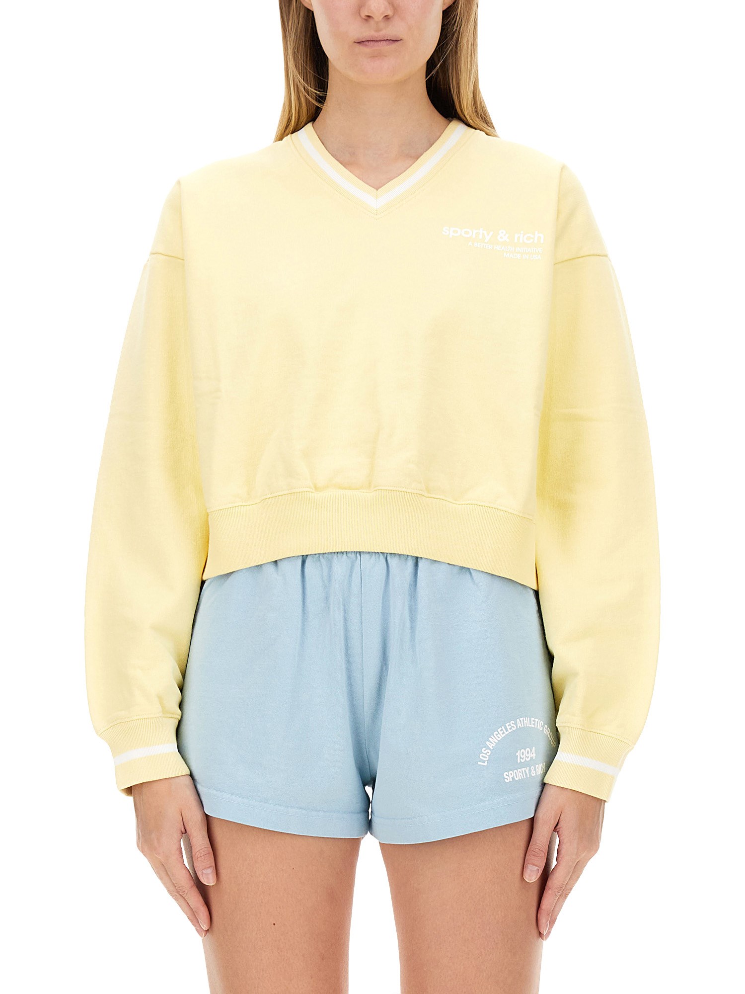 Sporty & Rich sporty & rich cropped sweatshirt